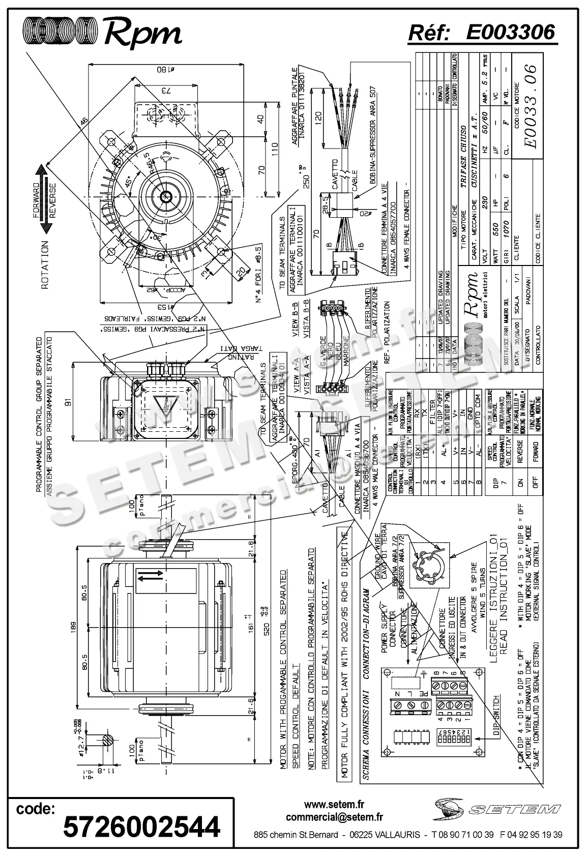 5726002544-MOTEUR RPM E003306