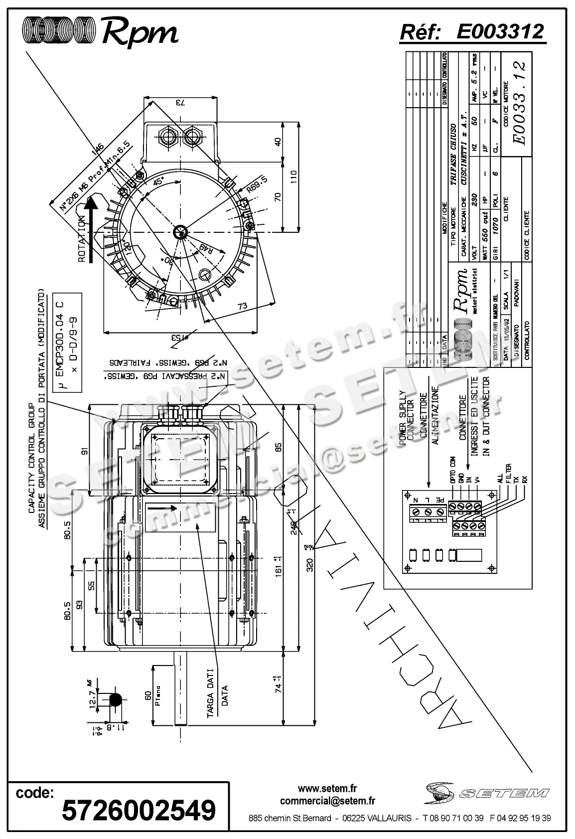 5726002549-MOTEUR RPM E003312