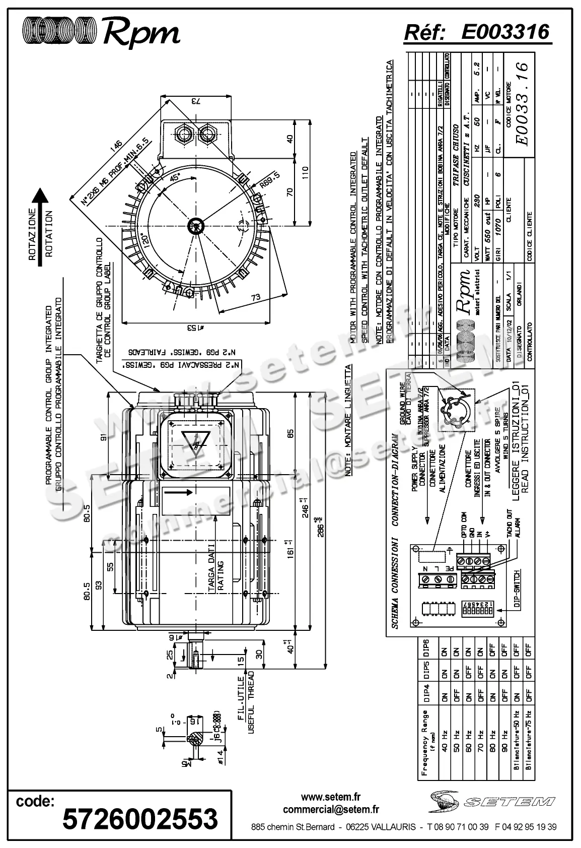 5726002553-MOTEUR RPM E003316