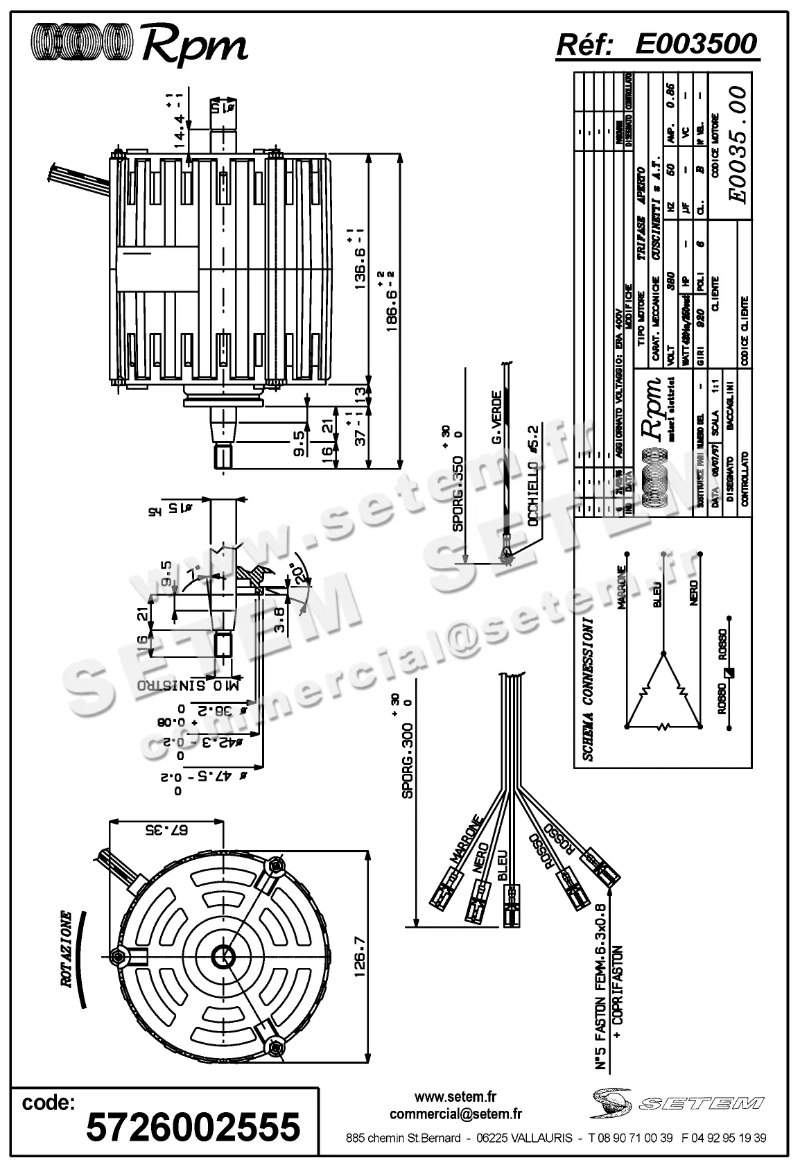 5726002555-MOTEUR RPM E003500