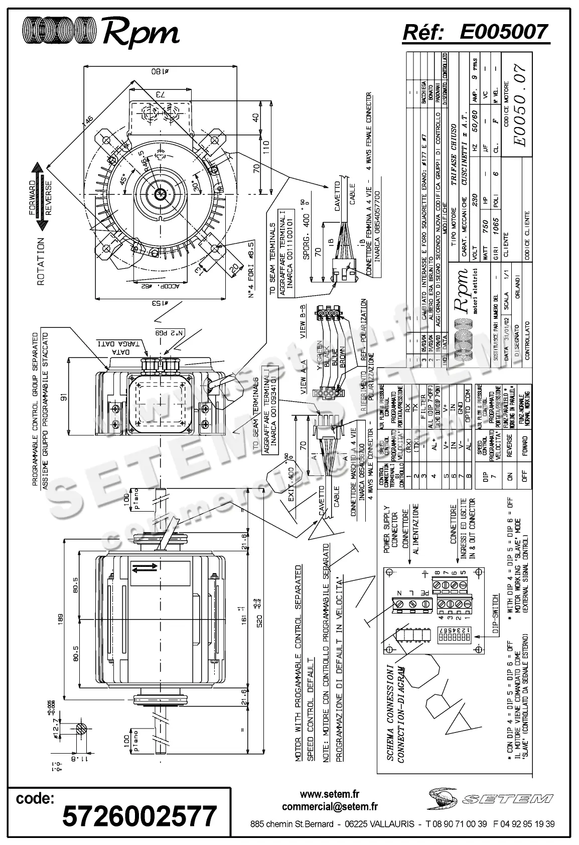 5726002577-MOTEUR RPM E005007