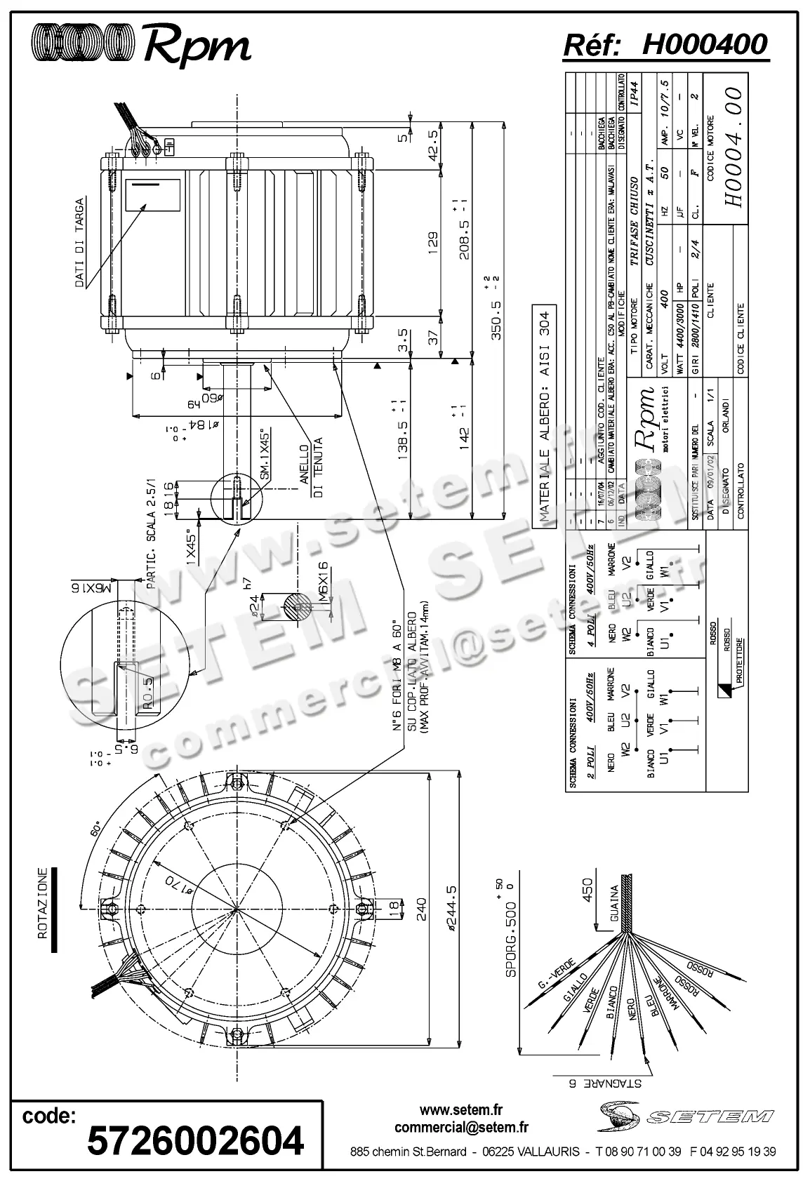 5726002604-MOTEUR RPM H000400