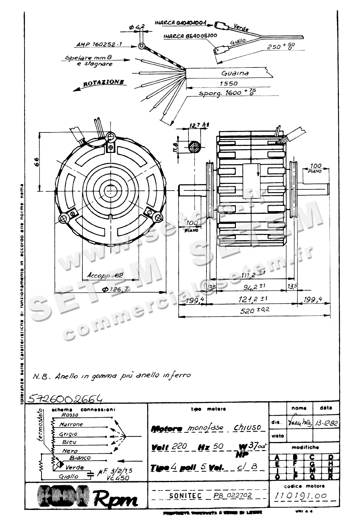 5726002664-MOTEUR RPM 11019100