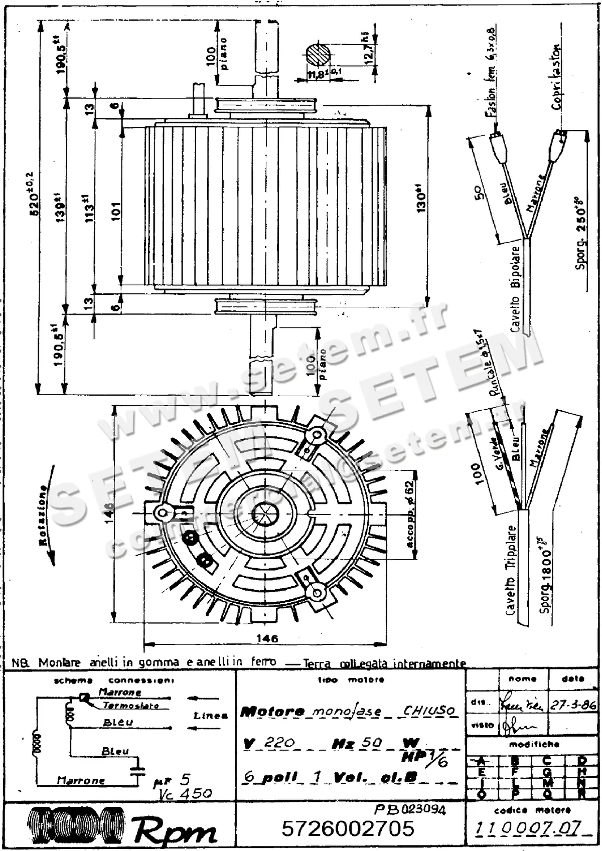 5726002705-MOTEUR RPM 11000707