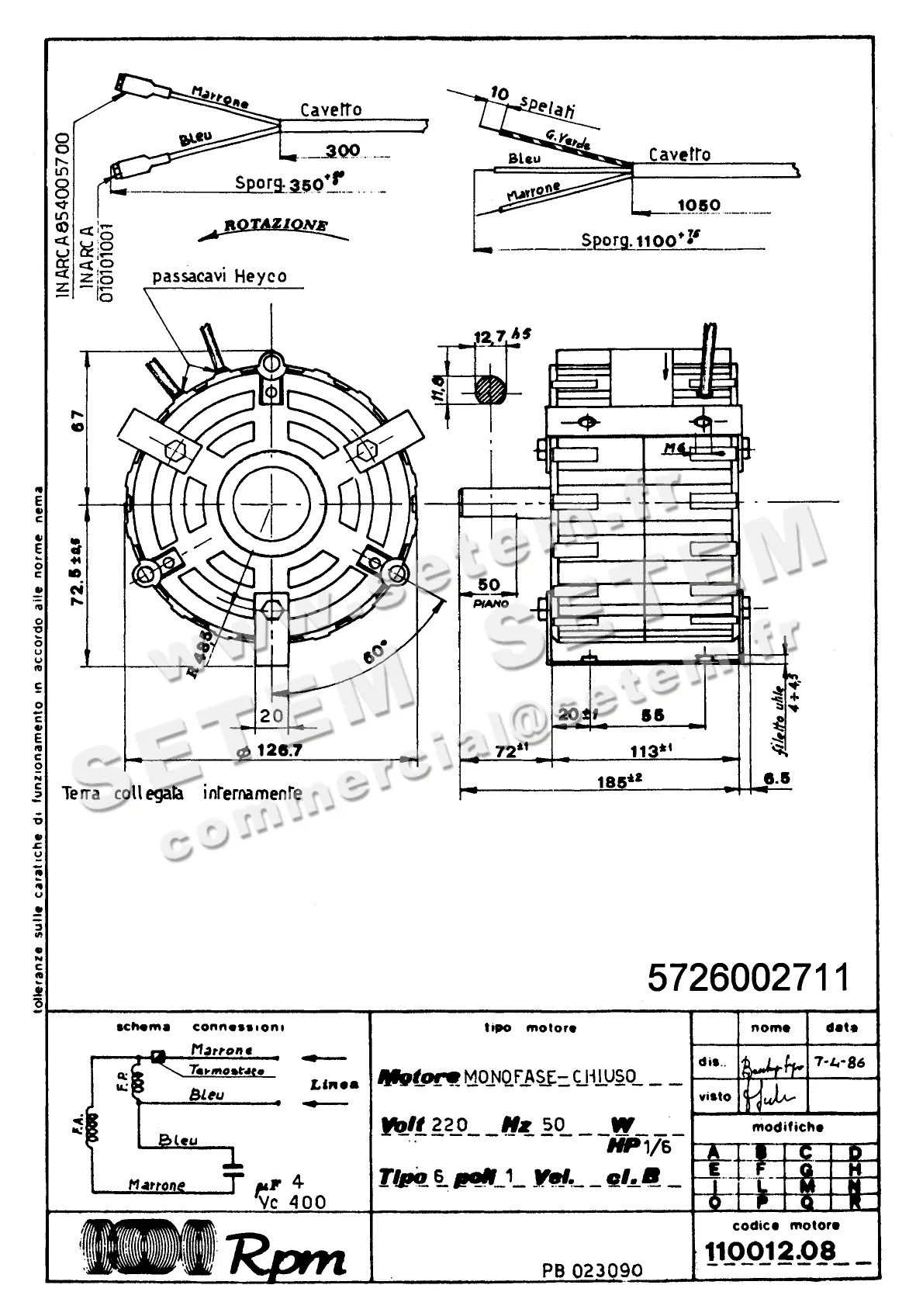 5726002711-MOTEUR RPM 11001208