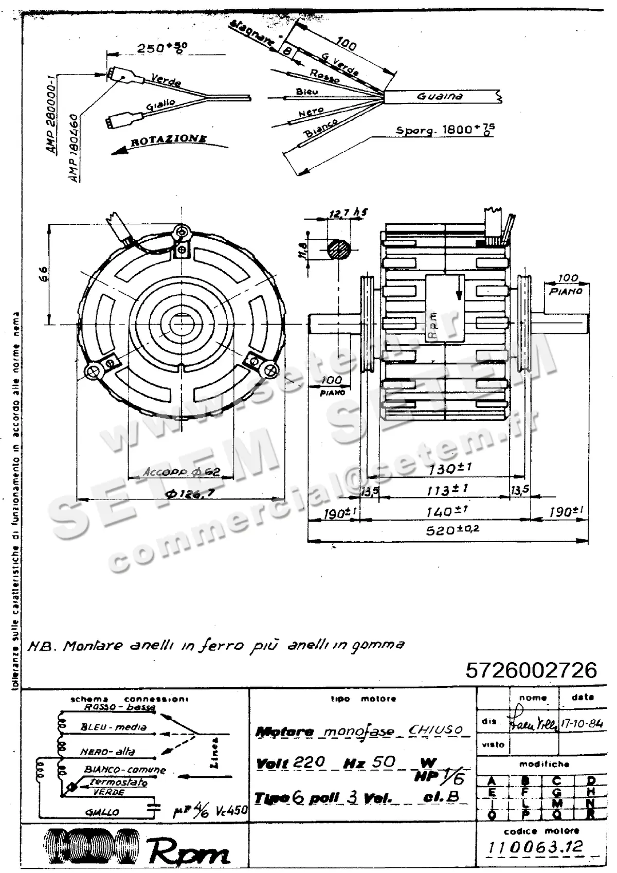 5726002726-MOTEUR RPM 11006312
