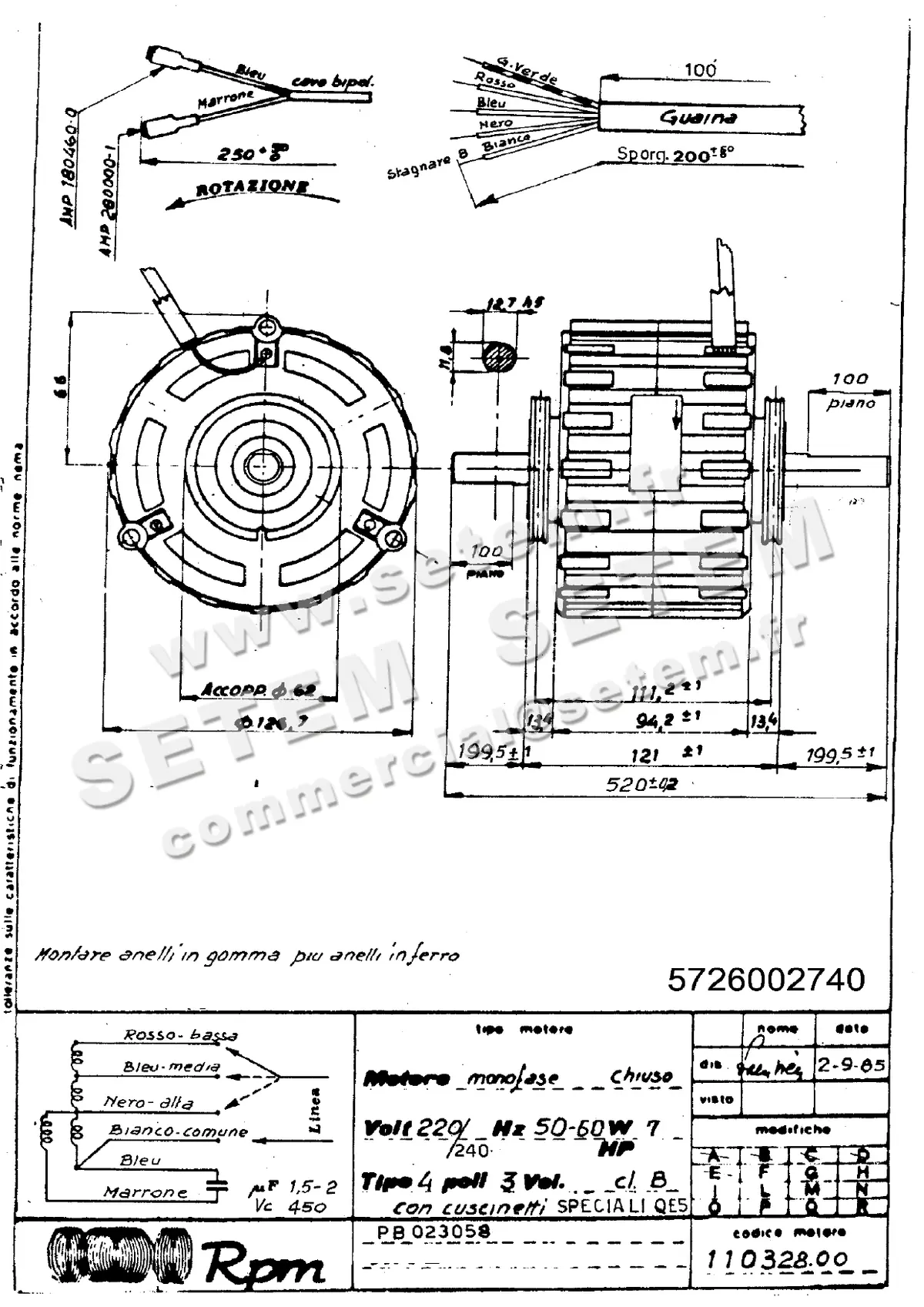 5726002740-MOTEUR RPM 11032800