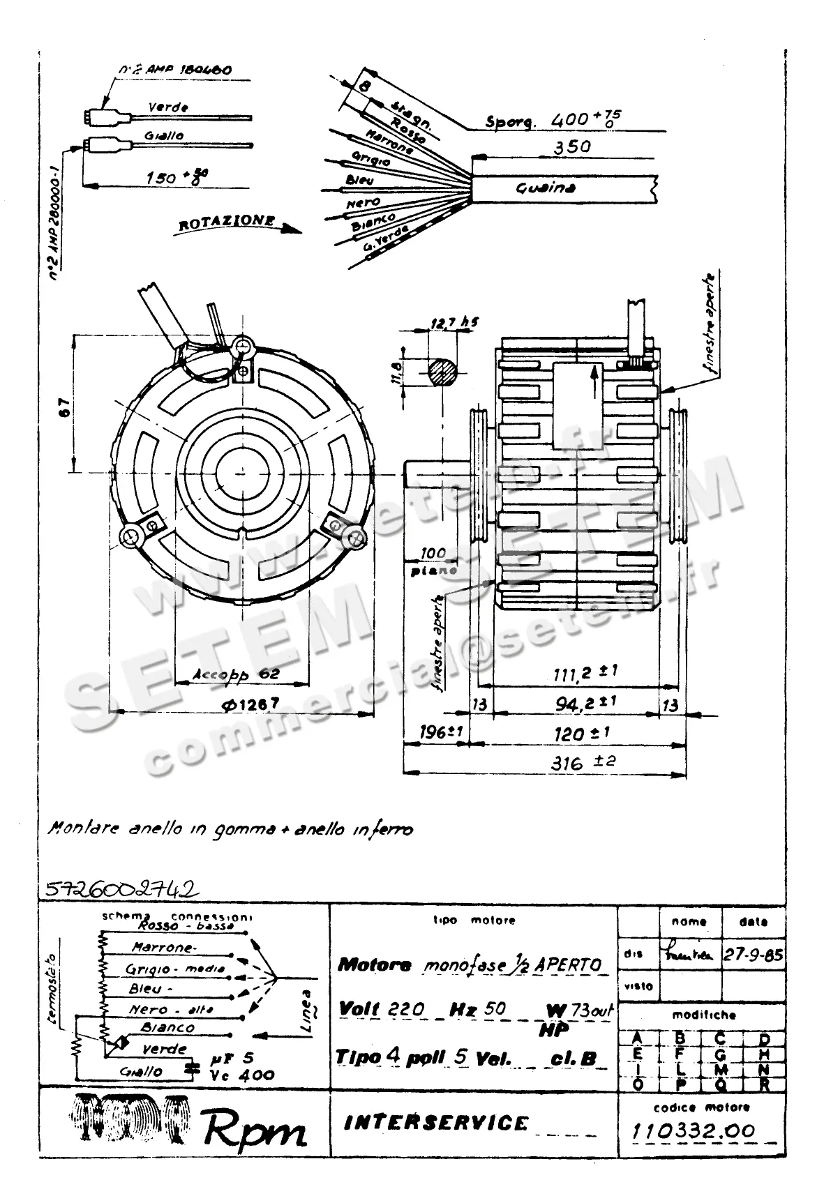 5726002742-MOTEUR RPM 11033200
