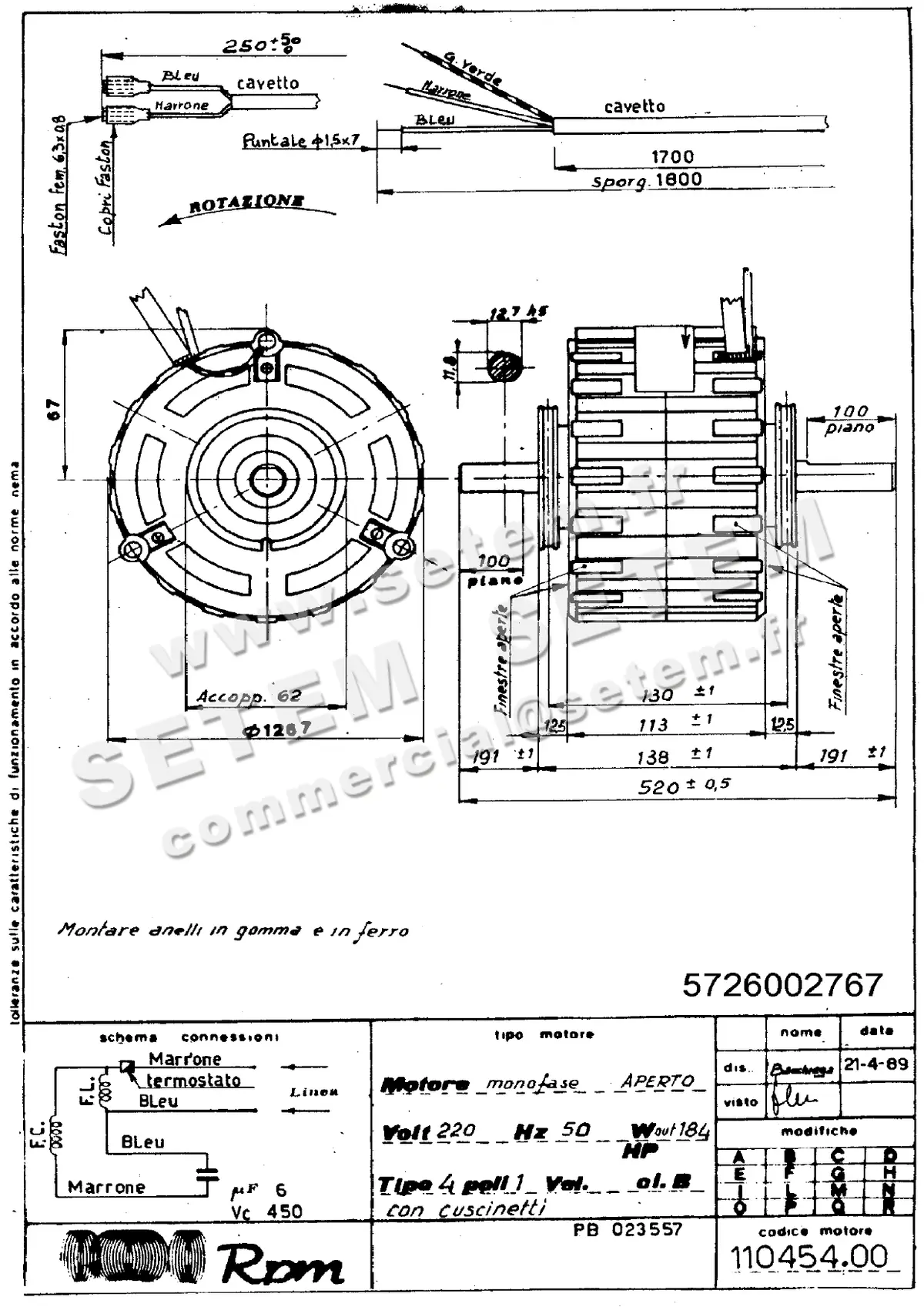 5726002767-MOTEUR RPM 11045400