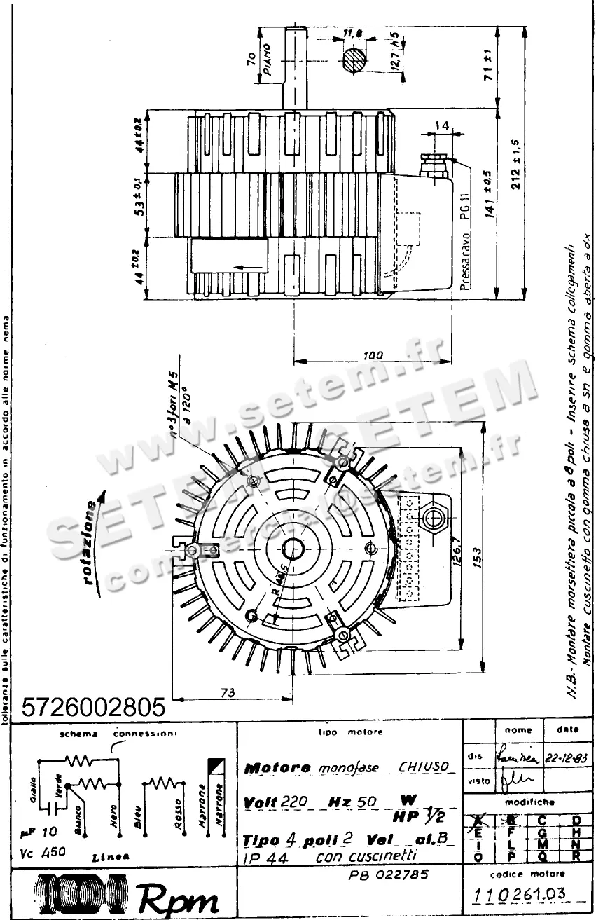 5726002805-MOTEUR RPM 11026103