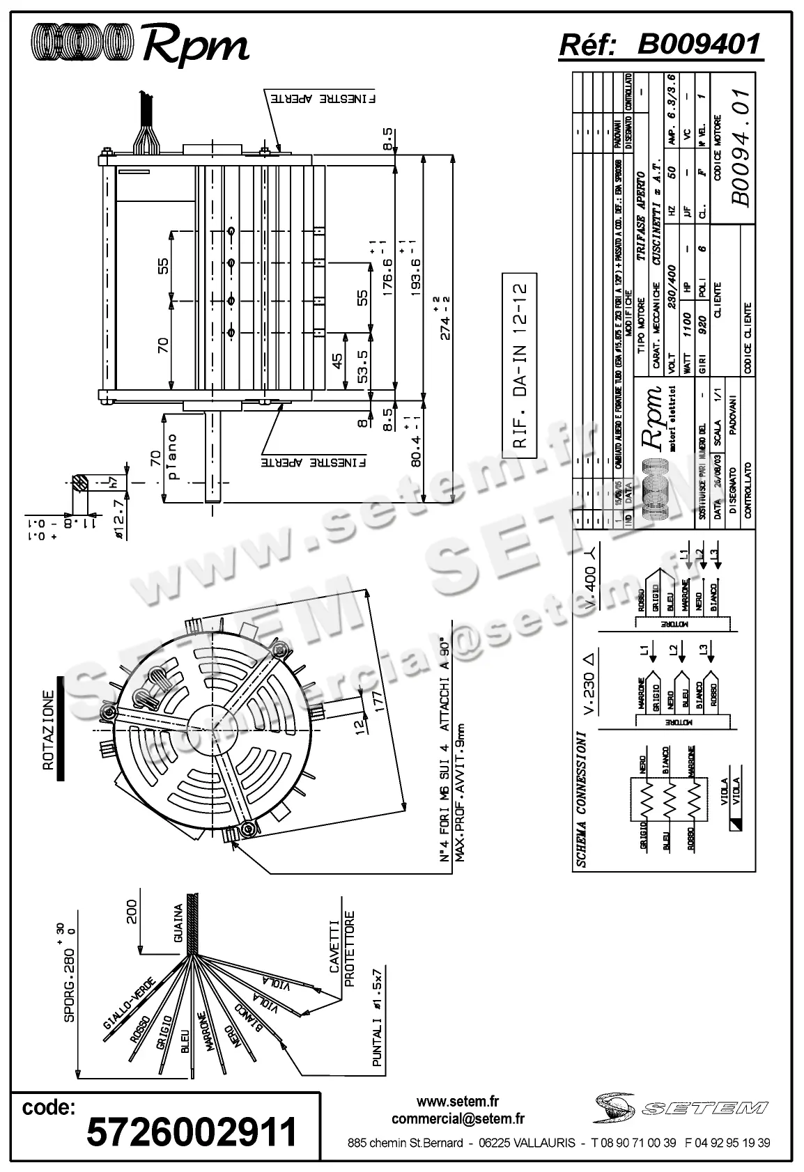 5726002911-MOTEUR RPM B009401