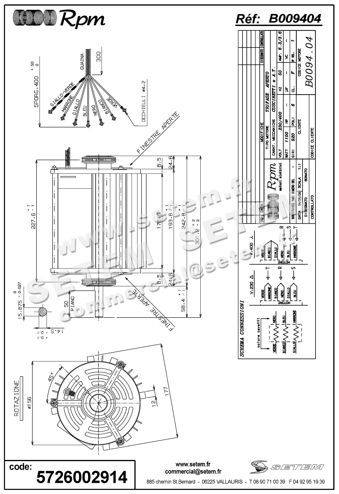 5726002914-MOTEUR RPM B009404
