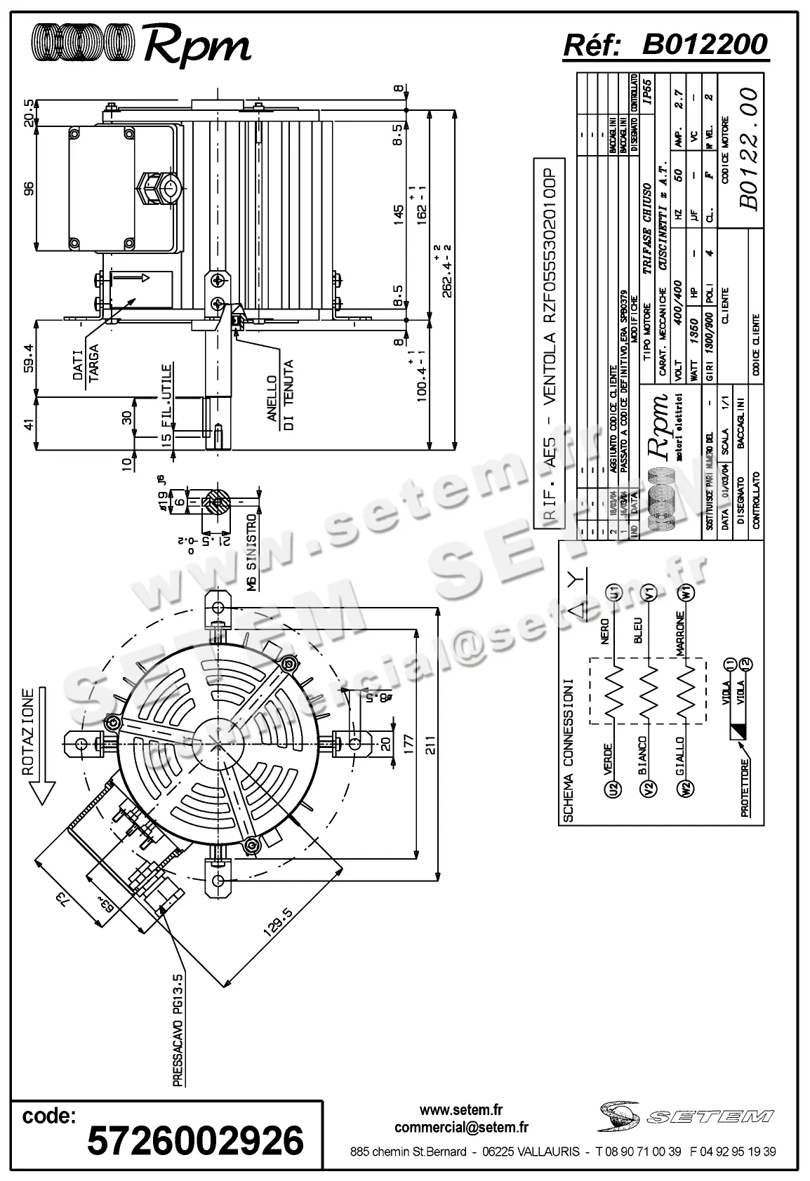 5726002926-MOTEUR RPM B012200