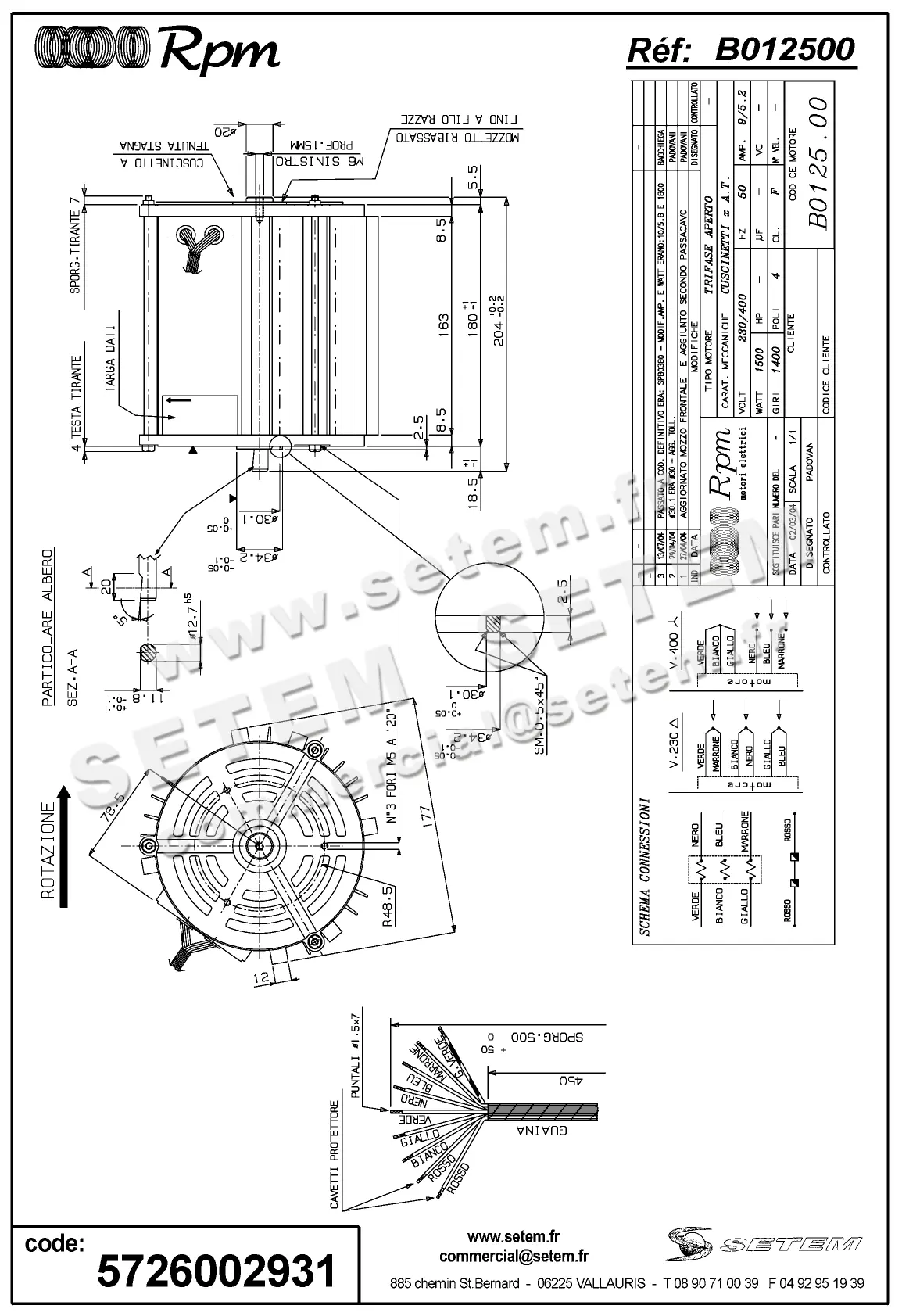 5726002931-MOTEUR RPM B012500