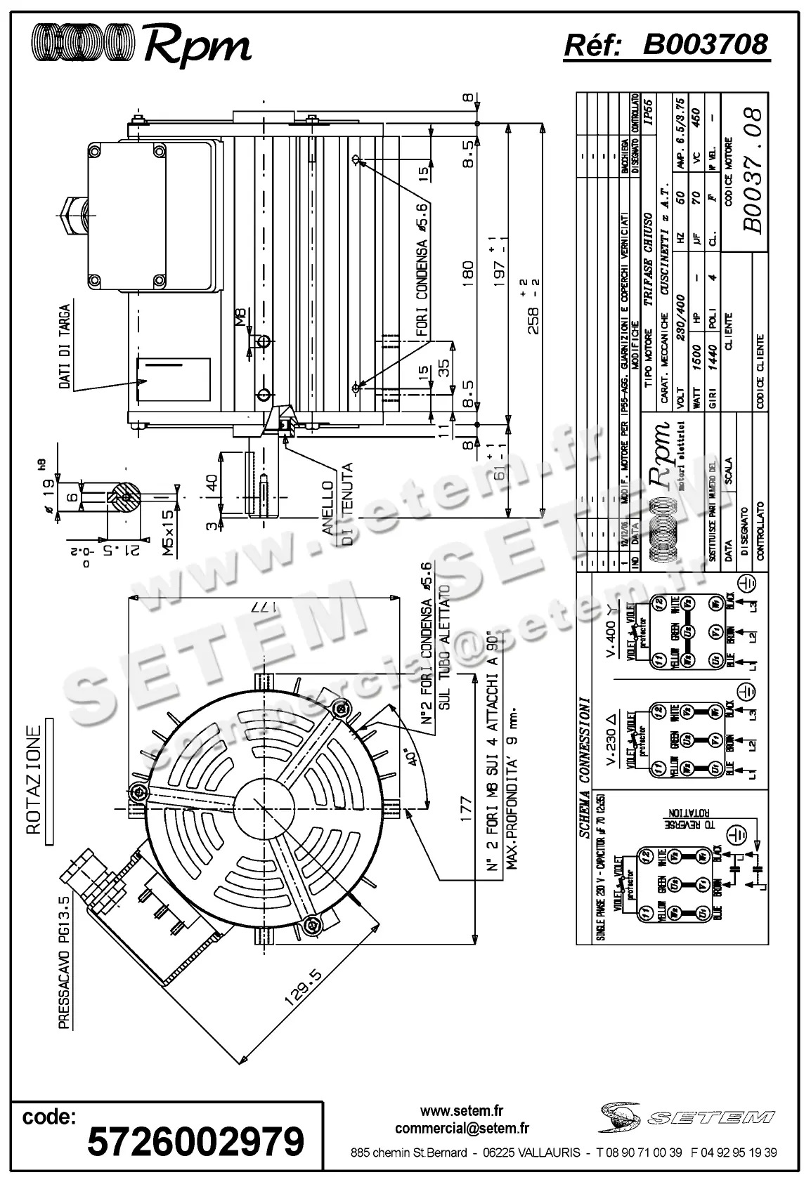 5726002979-MOTEUR RPM B003708