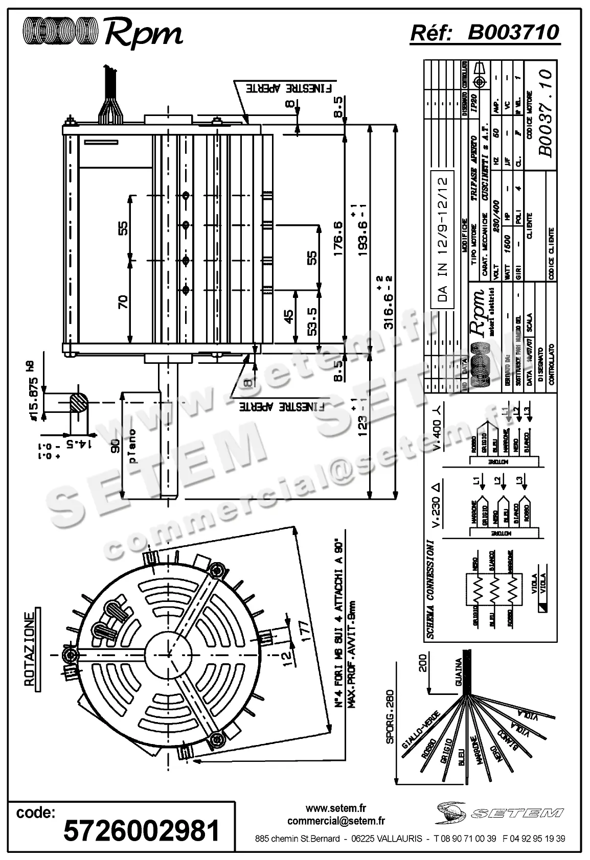 5726002981-MOTEUR RPM B003710