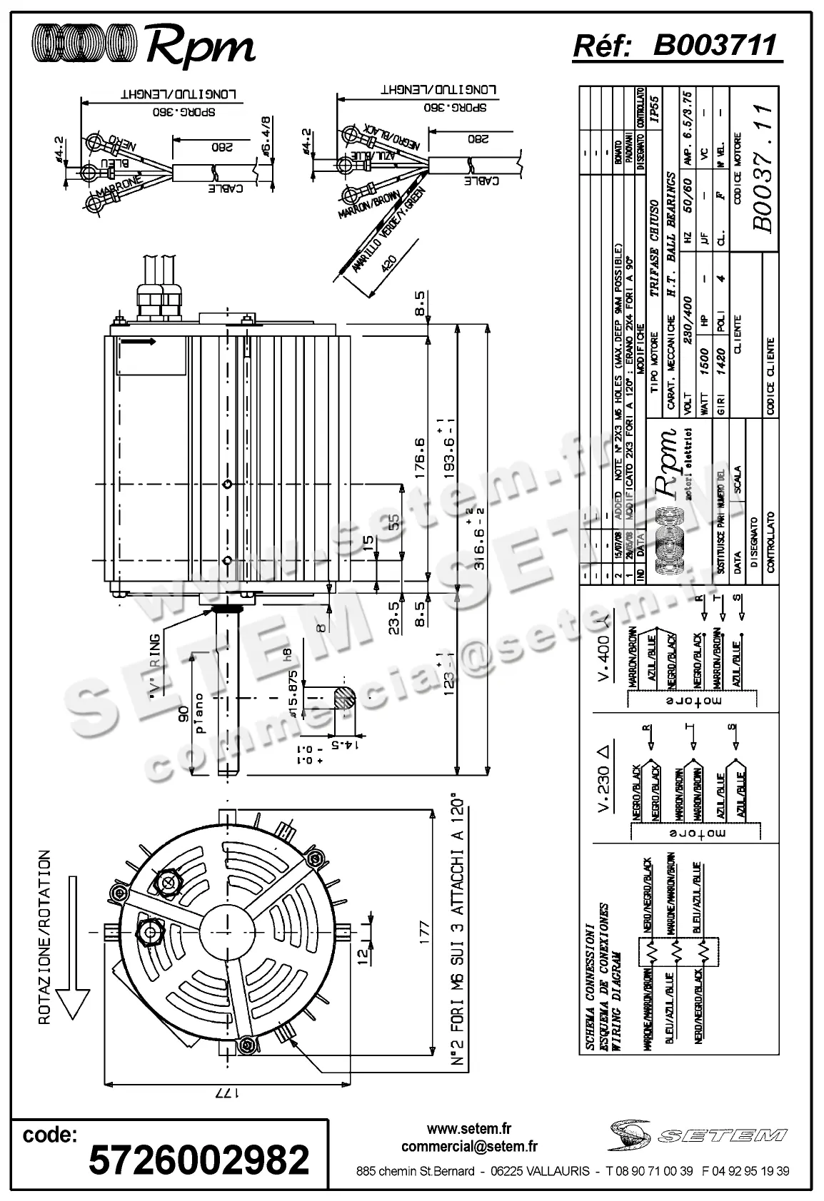 5726002982-MOTEUR RPM B003711