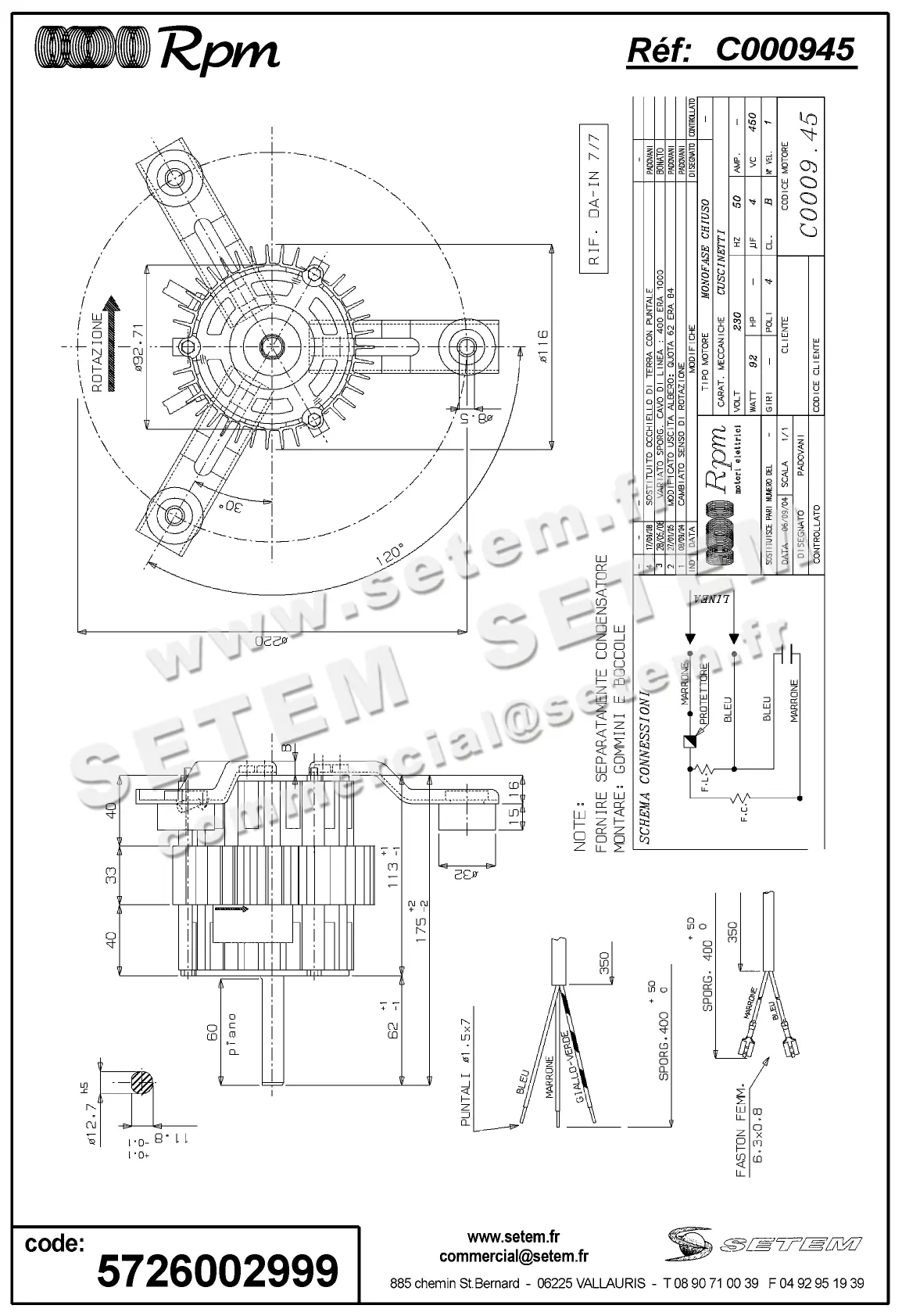 5726002999-MOTEUR RPM C000945