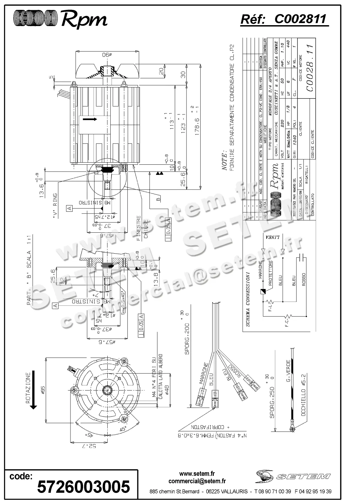 5726003005-MOTEUR RPM C002811
