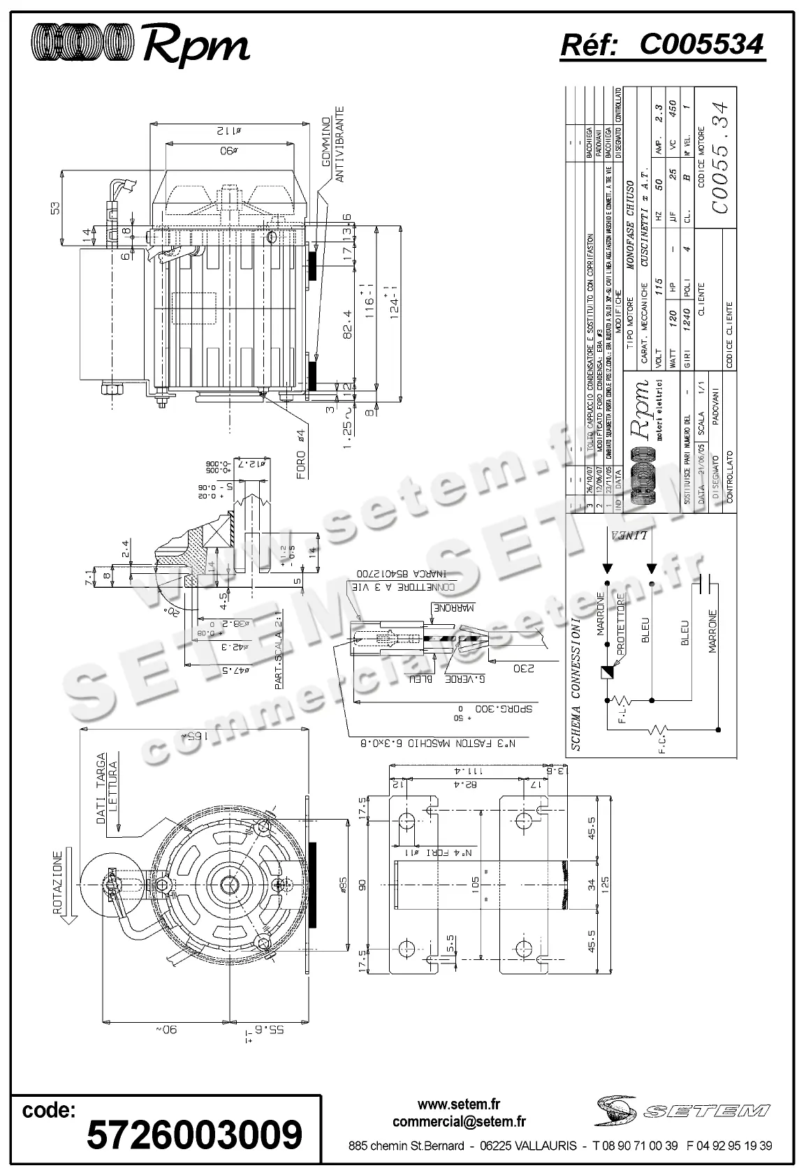 5726003009-MOTEUR RPM C005534