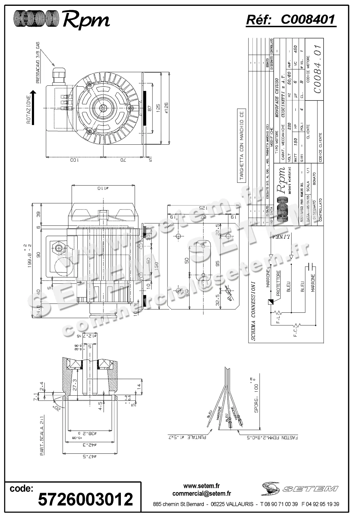 5726003012-MOTEUR RPM C008401