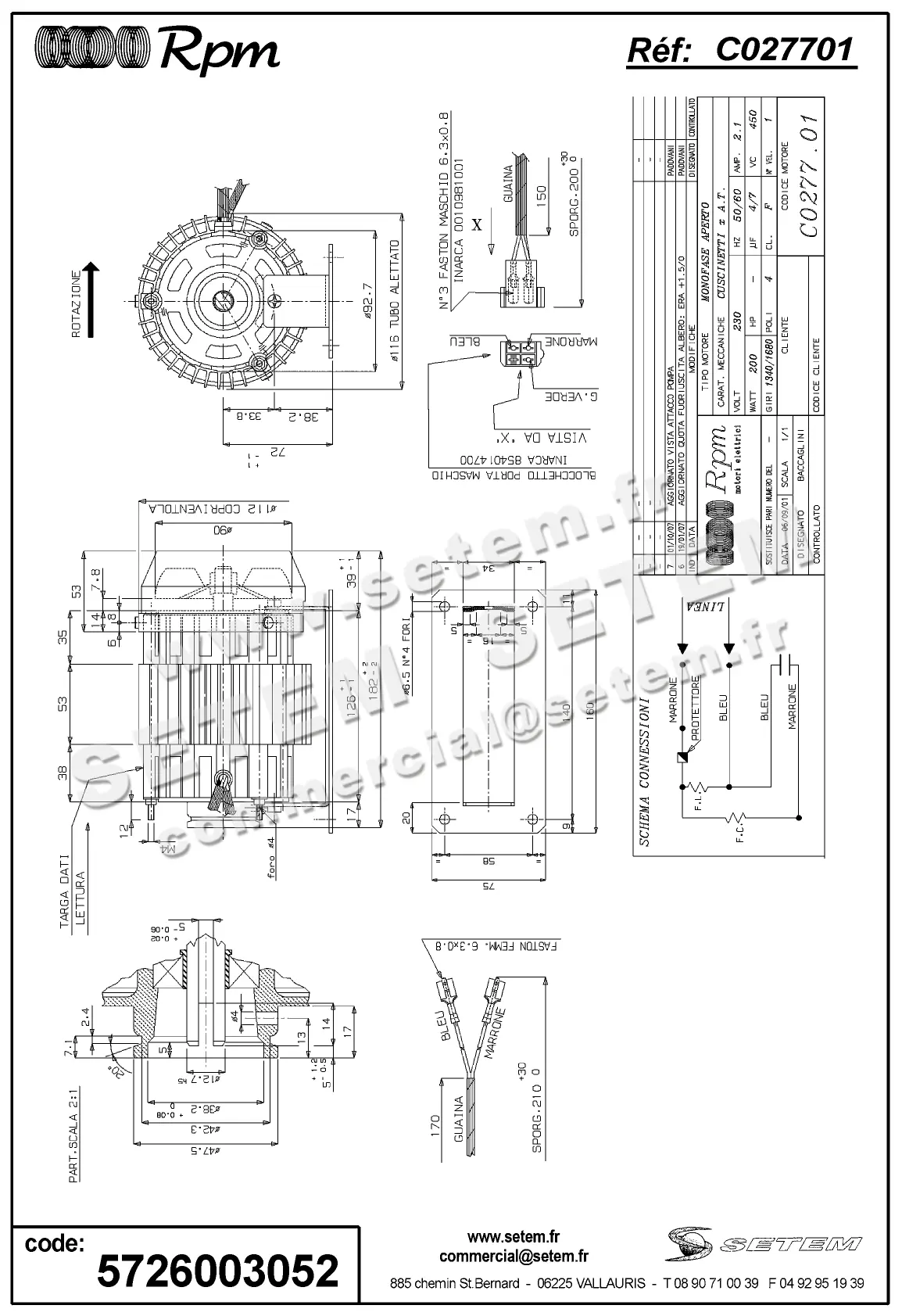 5726003052-MOTEUR RPM C027701