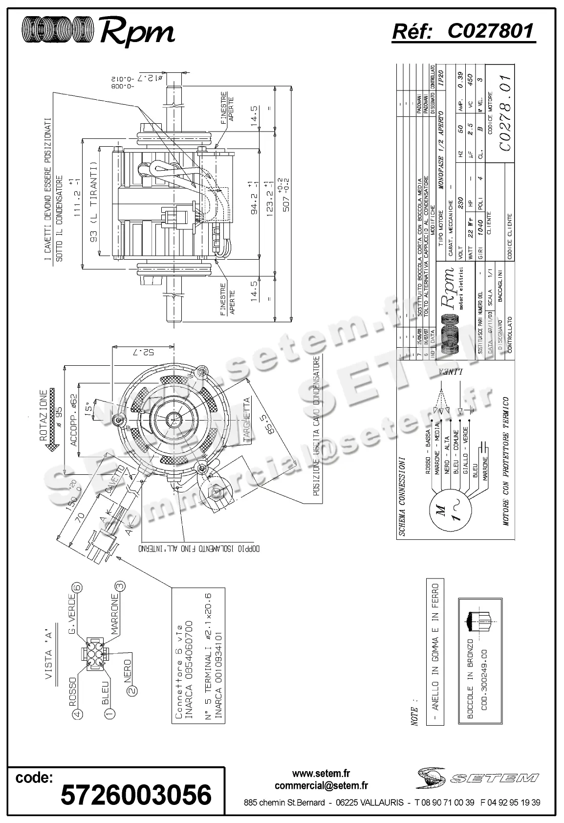 5726003056-MOTEUR RPM C027801