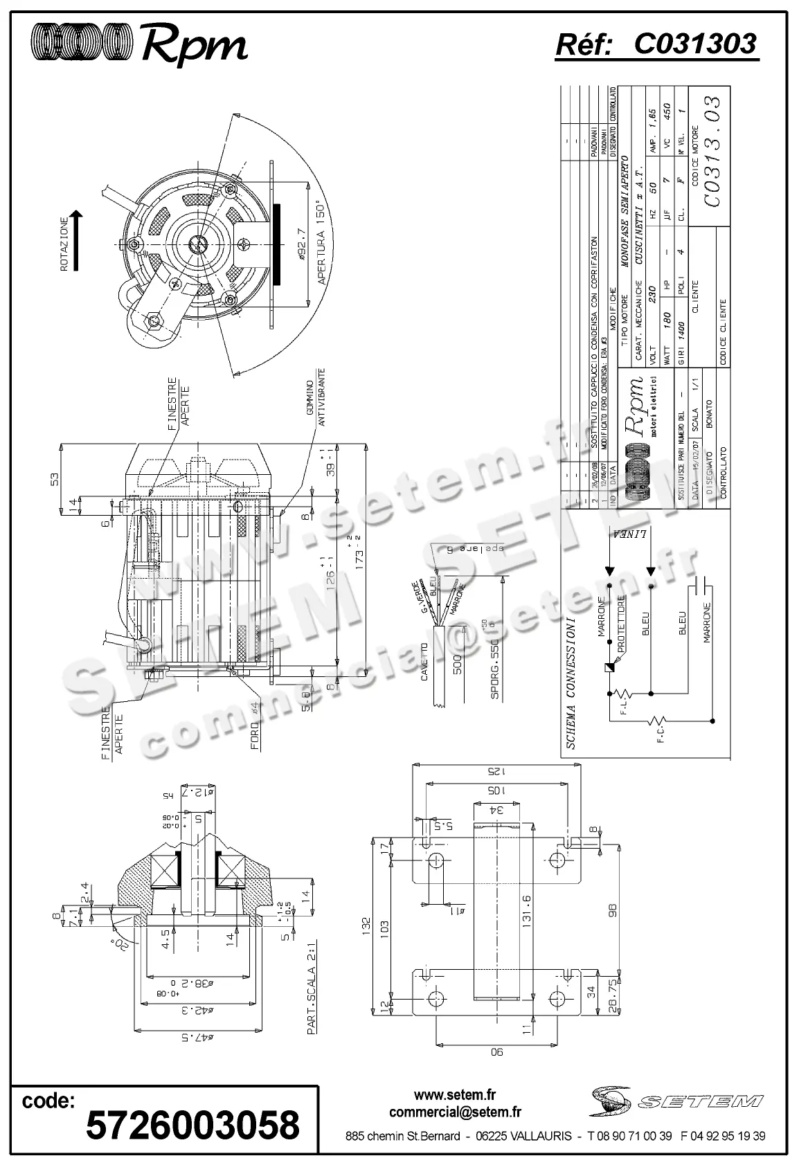 5726003058-MOTEUR RPM C031303