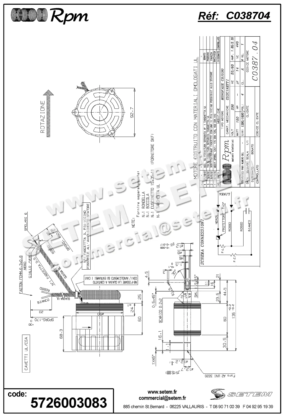 5726003083-MOTEUR RPM C038704