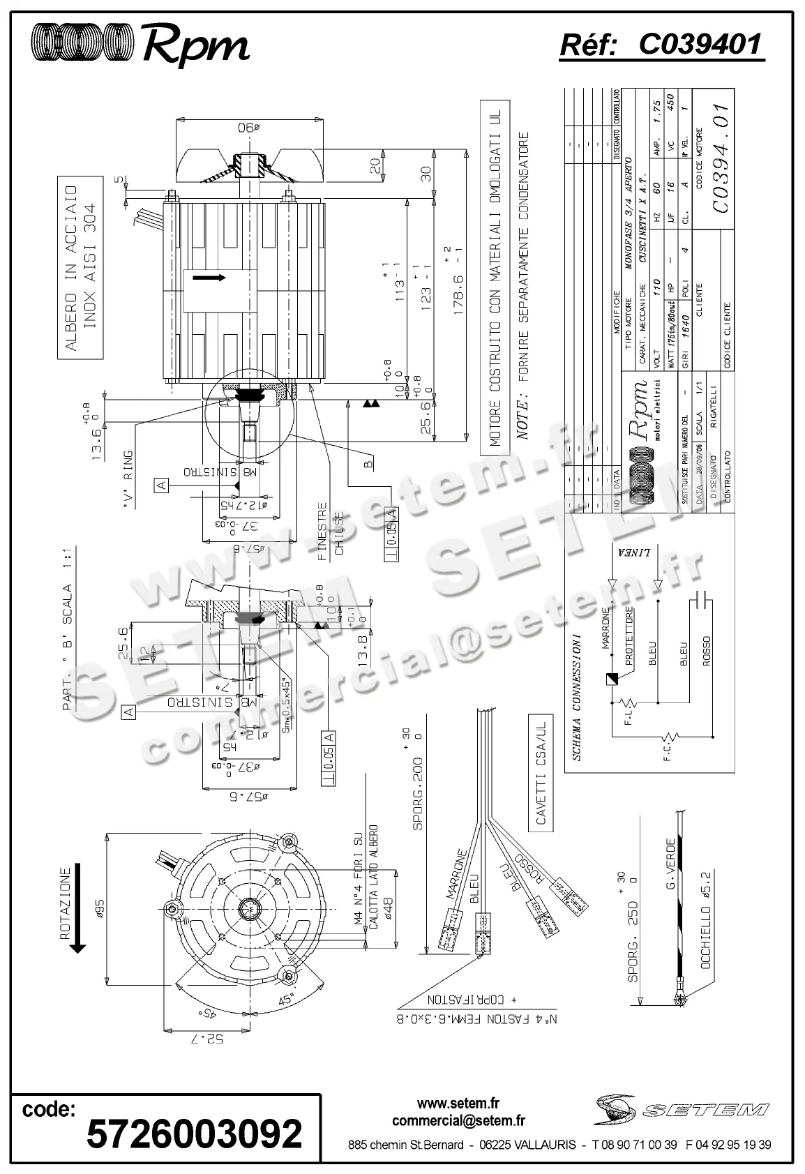 5726003092-MOTEUR RPM C039401