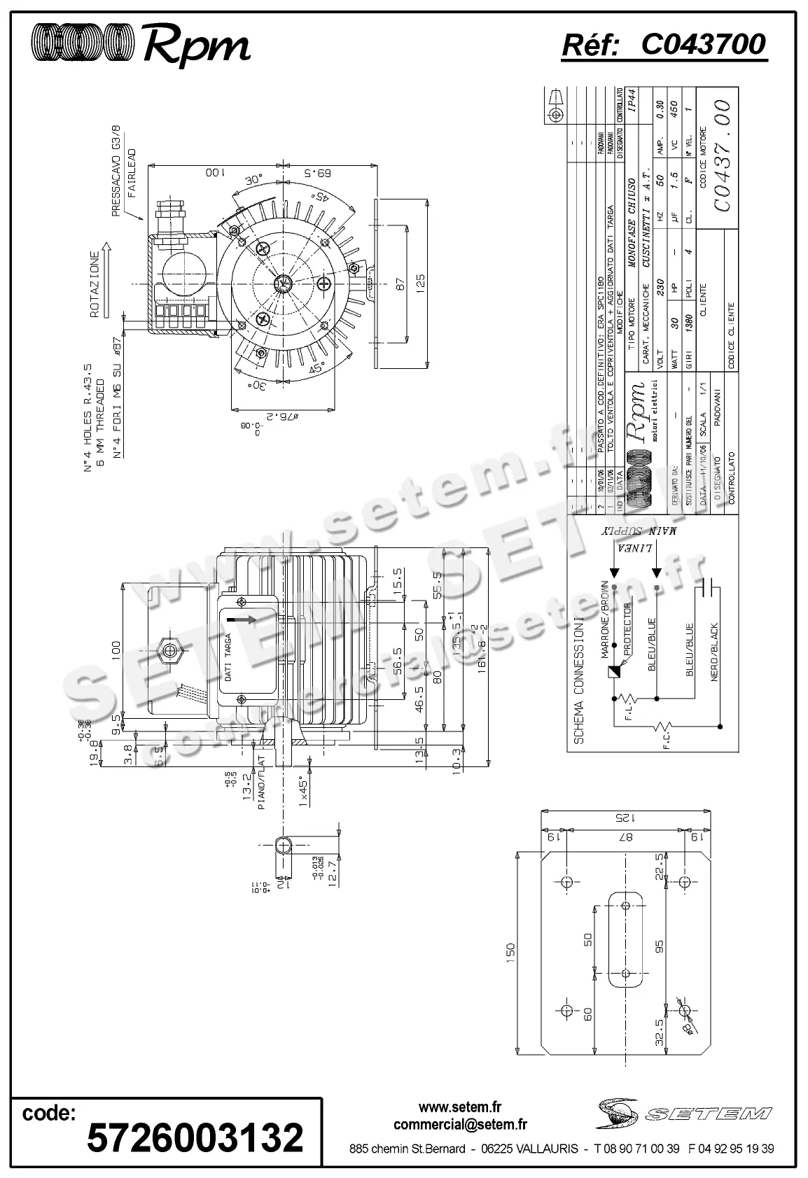 5726003132-MOTEUR RPM C043700