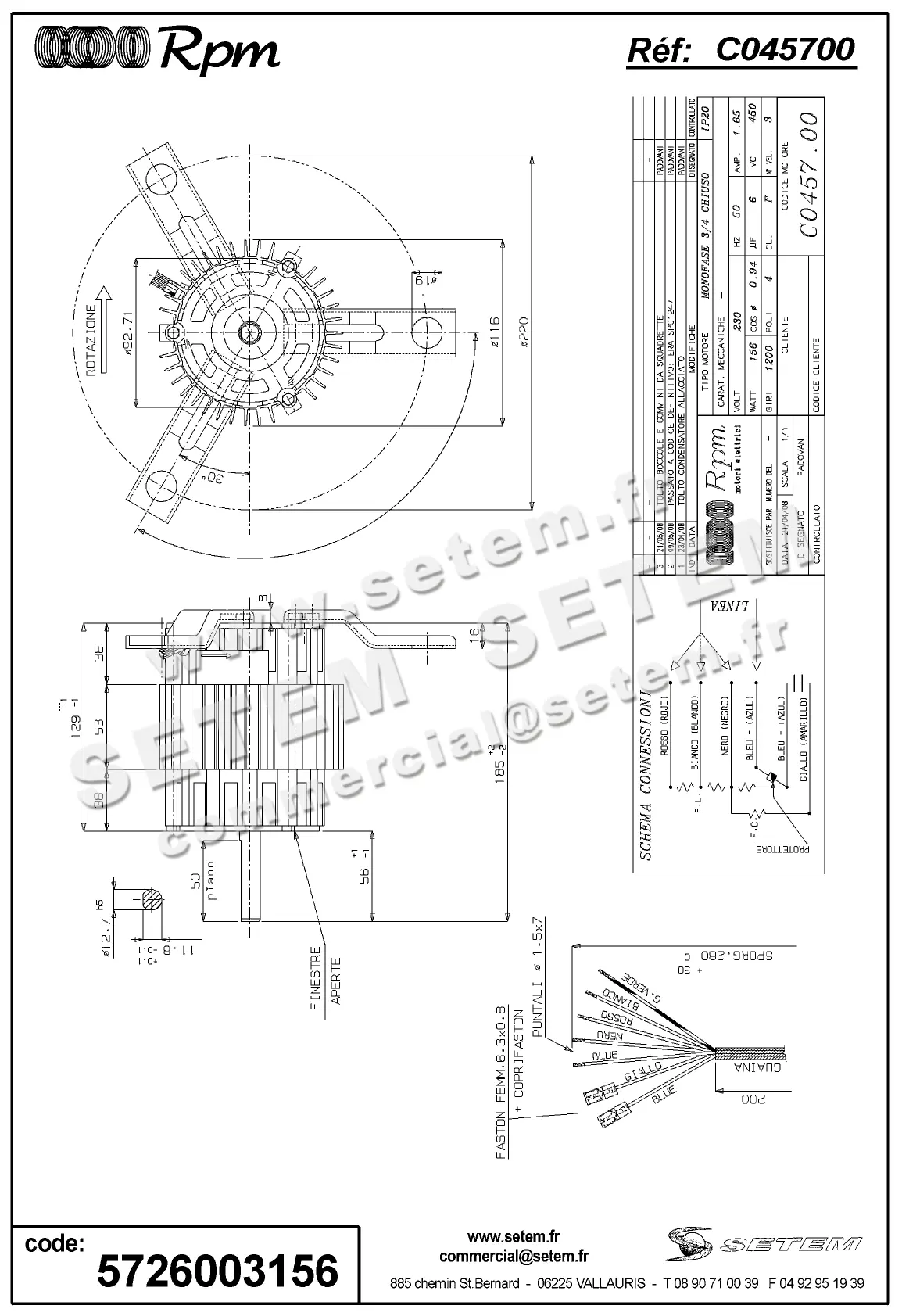 5726003156-MOTEUR RPM C045700