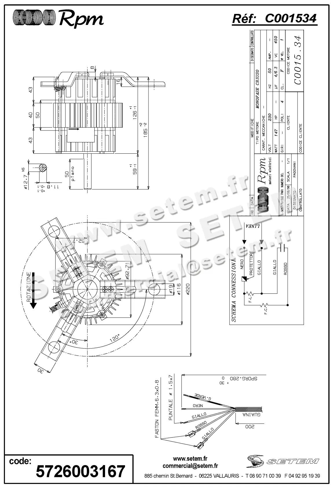 5726003167-MOTEUR RPM C001534