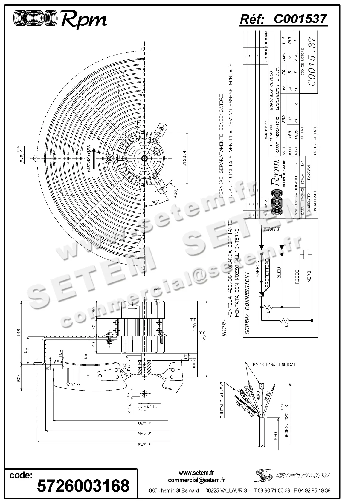 5726003168-MOTEUR RPM C001537