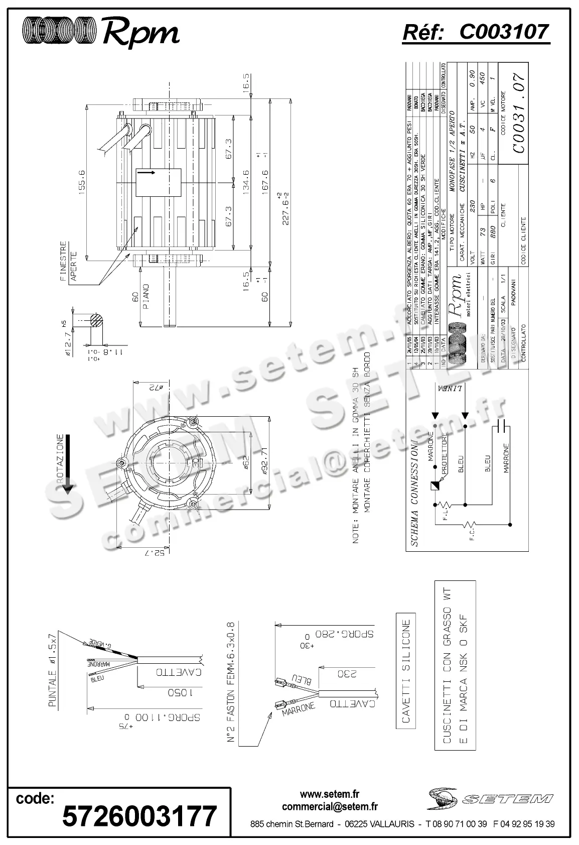5726003177-MOTEUR RPM C003107