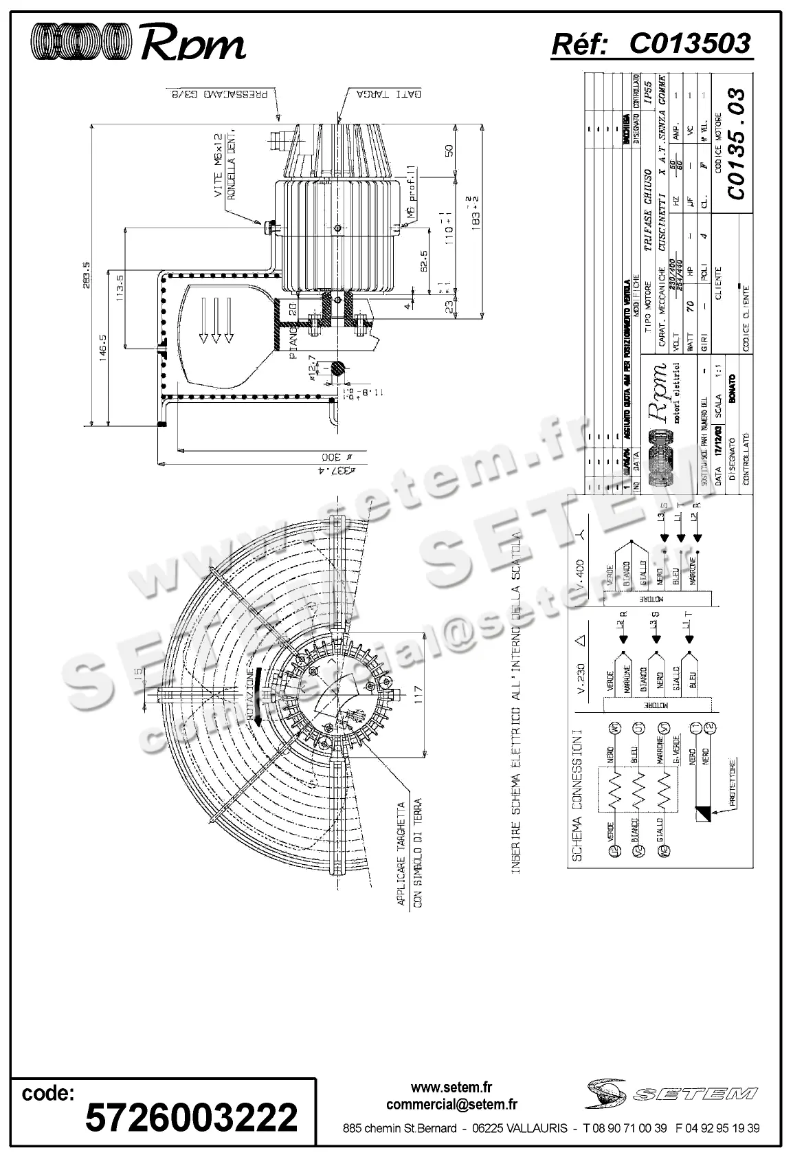 5726003222-MOTEUR RPM C013503