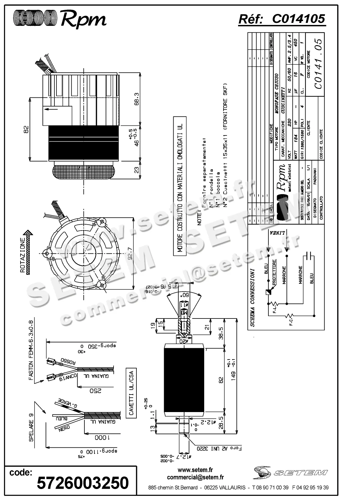 5726003250-MOTEUR RPM C014105