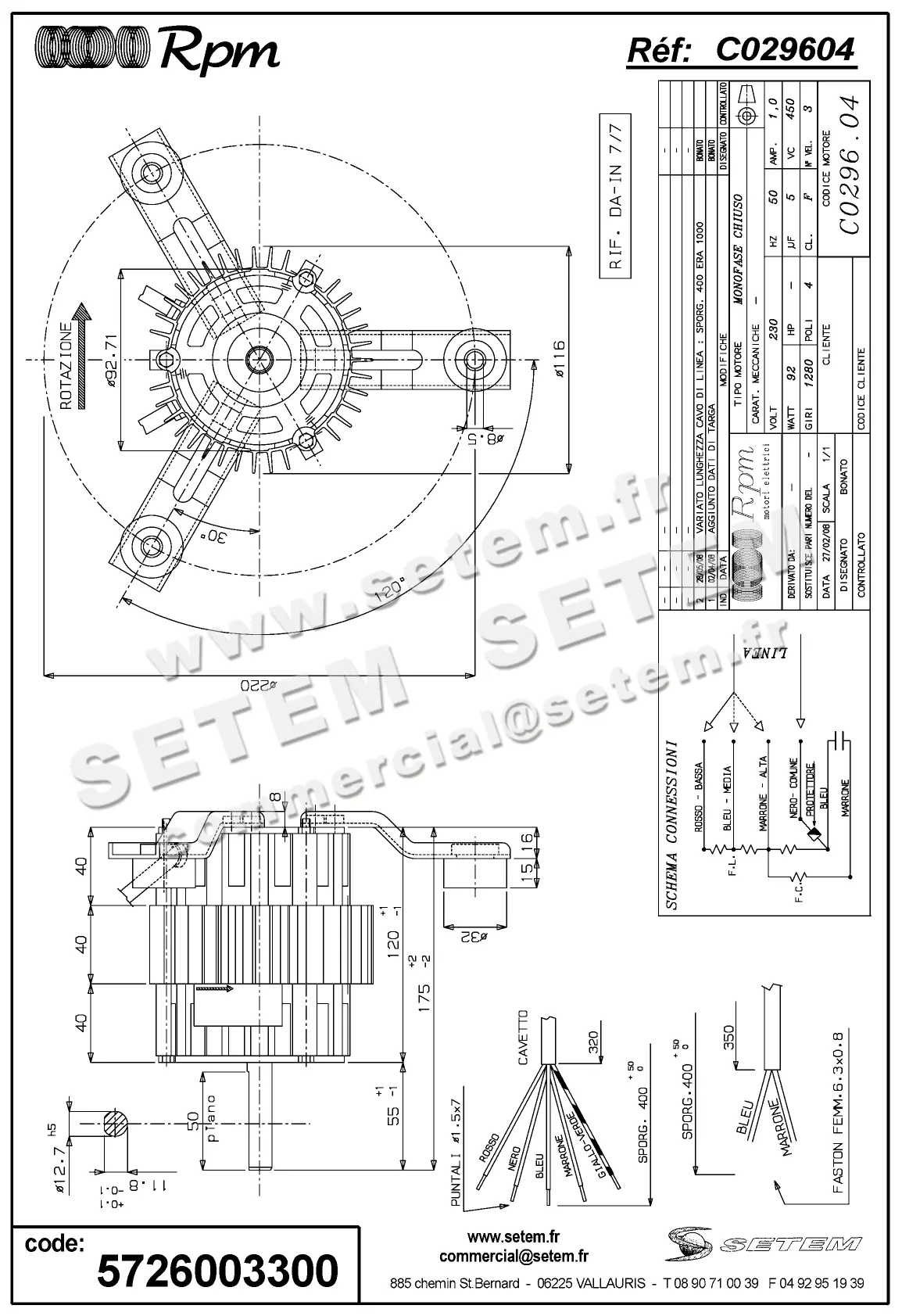 5726003300-MOTEUR RPM C029604