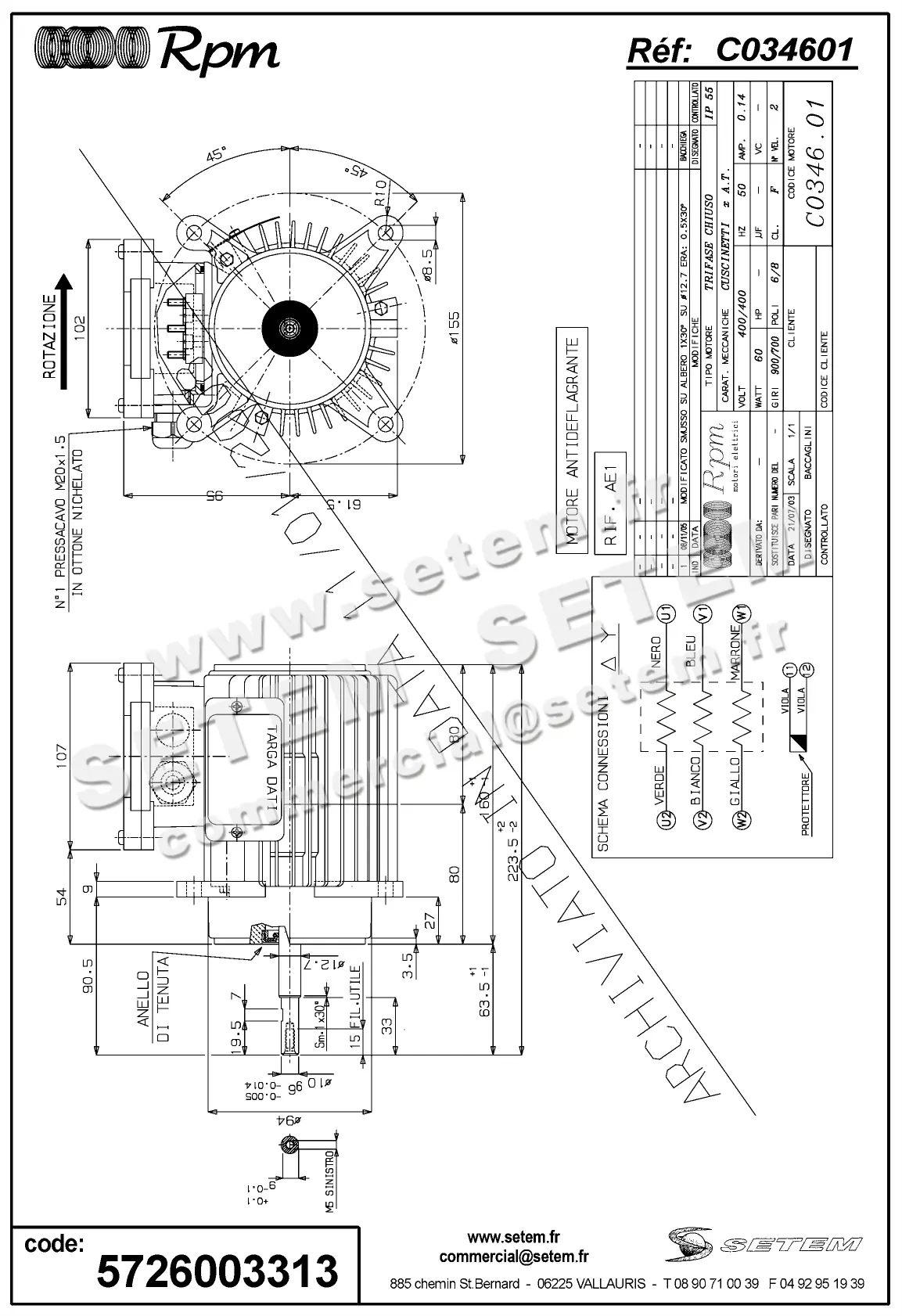 5726003313-MOTEUR RPM C034601