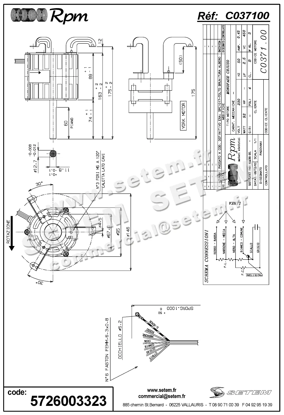 5726003323-MOTEUR RPM C037100