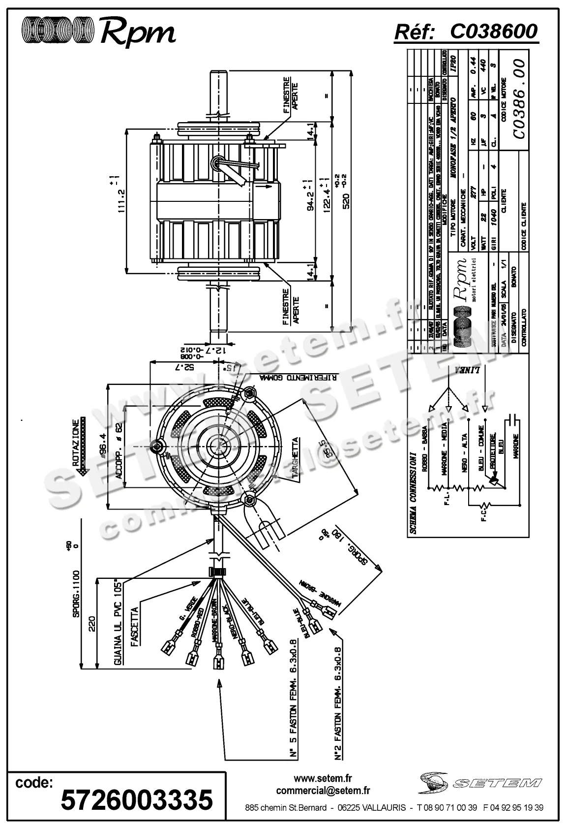5726003335-MOTEUR RPM C038600