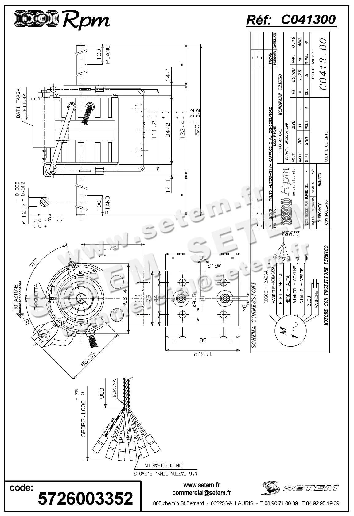 5726003352-MOTEUR RPM C041300
