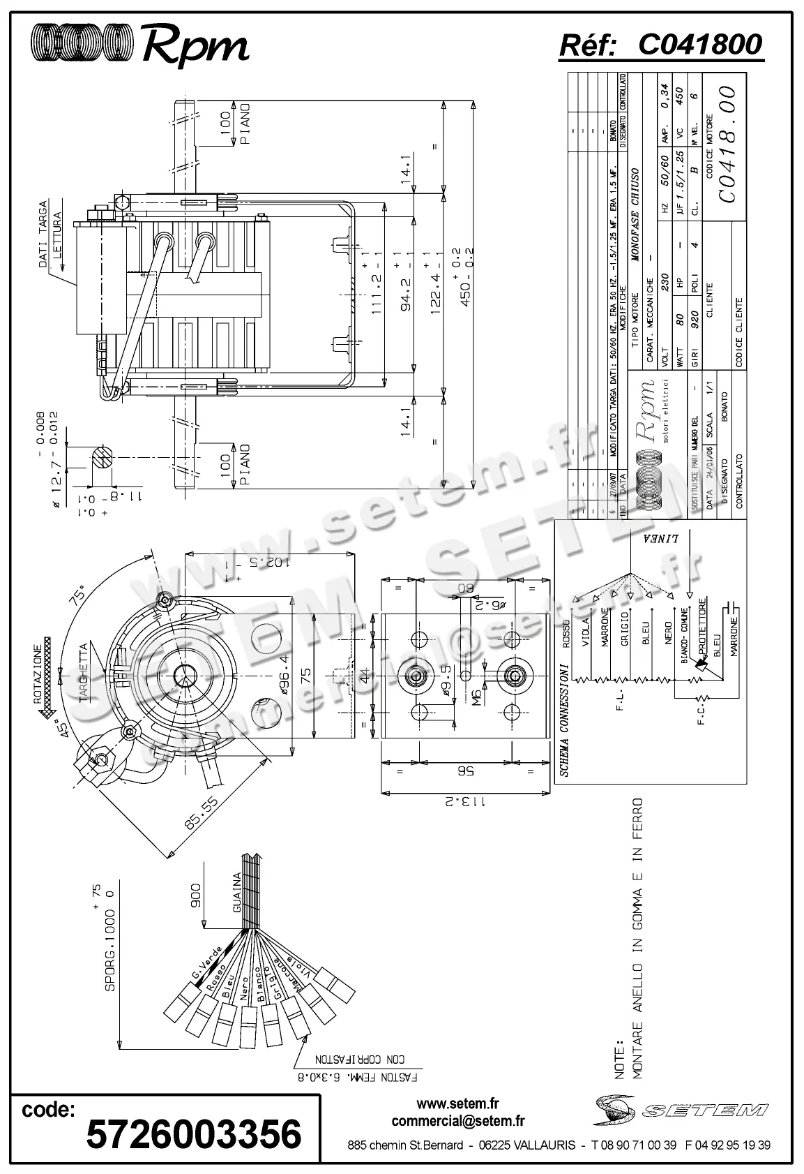 5726003356-MOTEUR RPM C041800 2