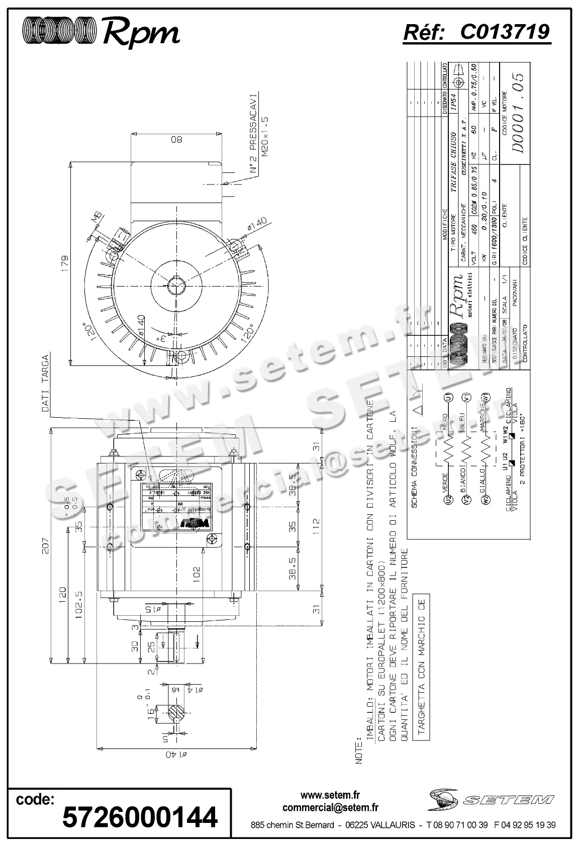 5726003359-MOTEUR RPM D000105