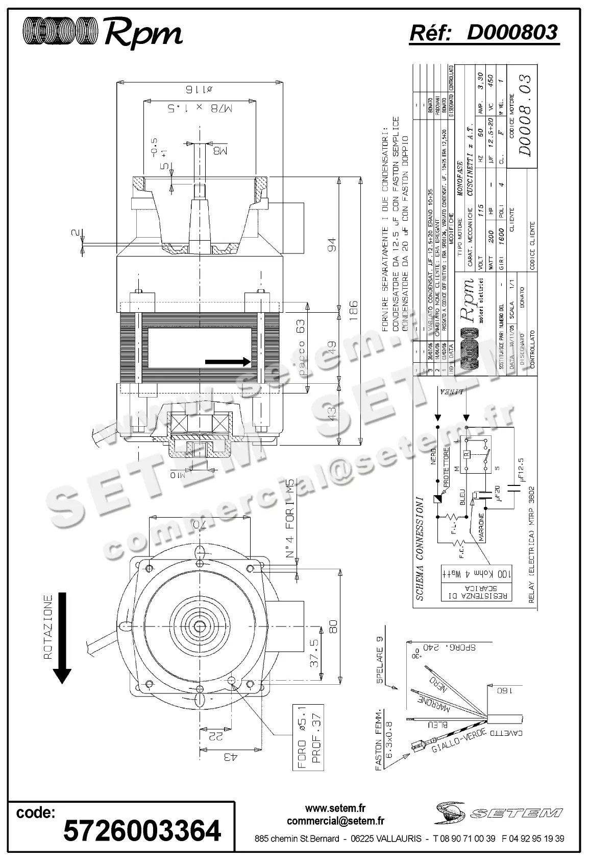 5726003364-MOTEUR RPM D000803