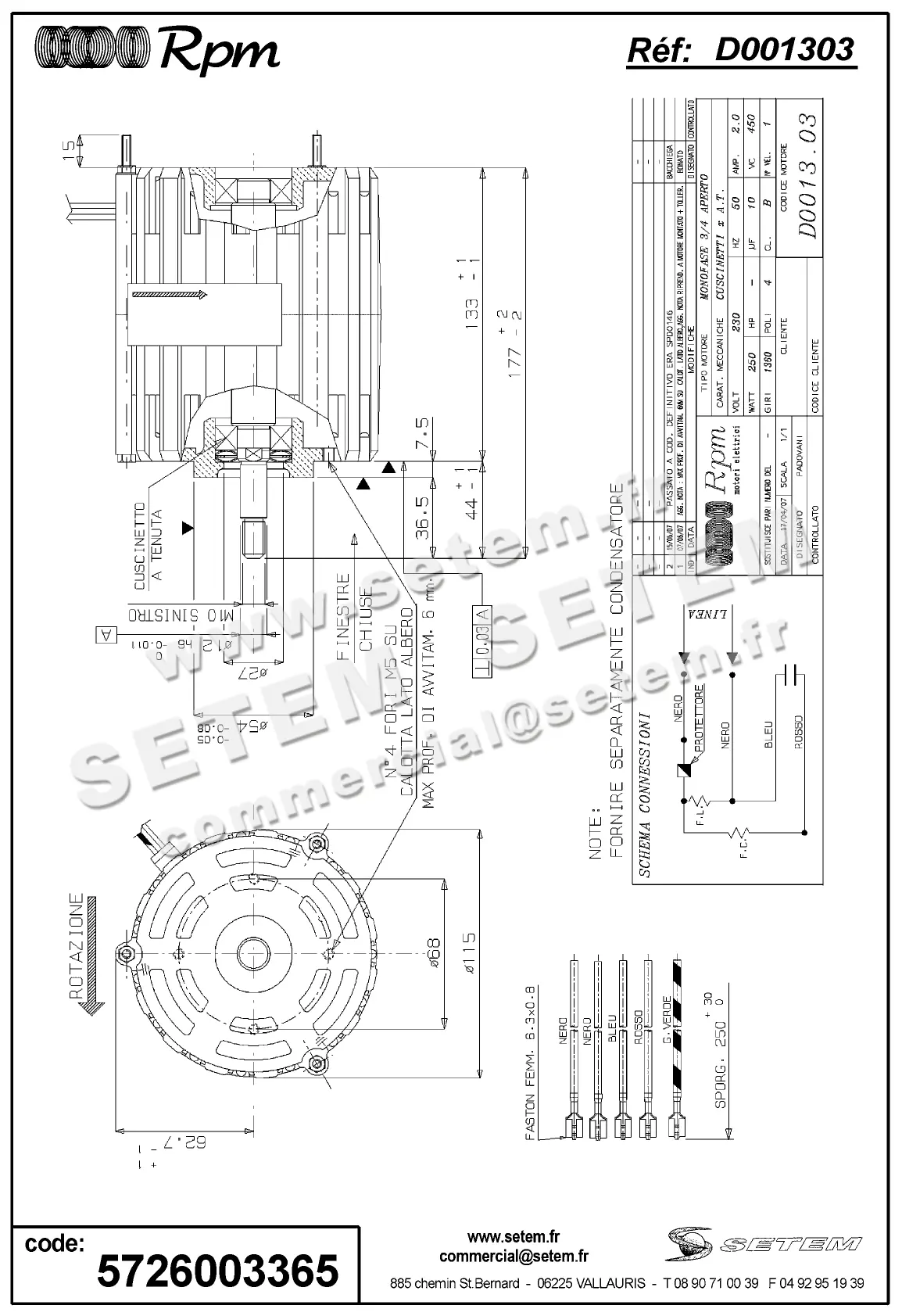 5726003365-MOTEUR RPM D001303