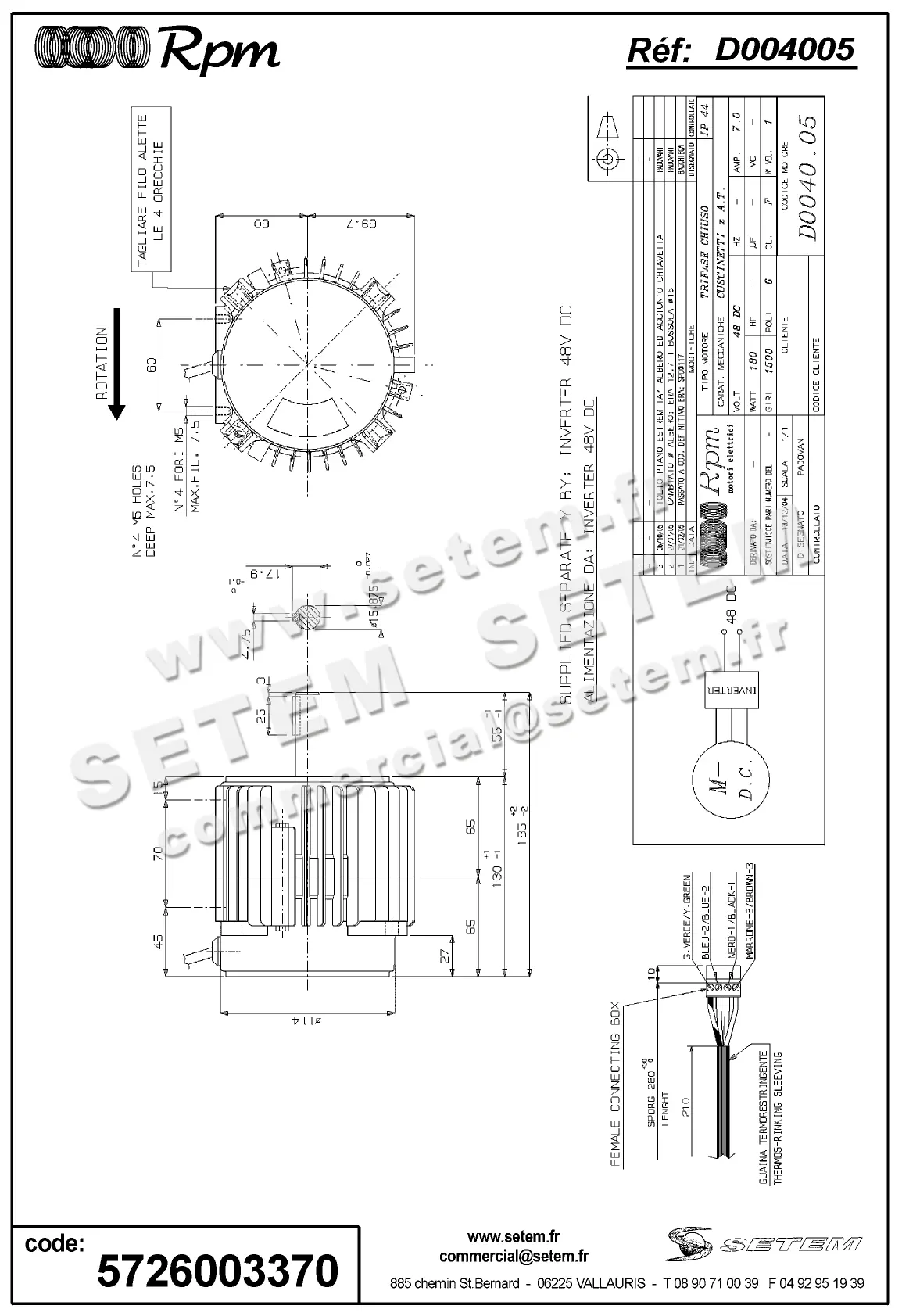 5726003370-MOTEUR RPM D004005
