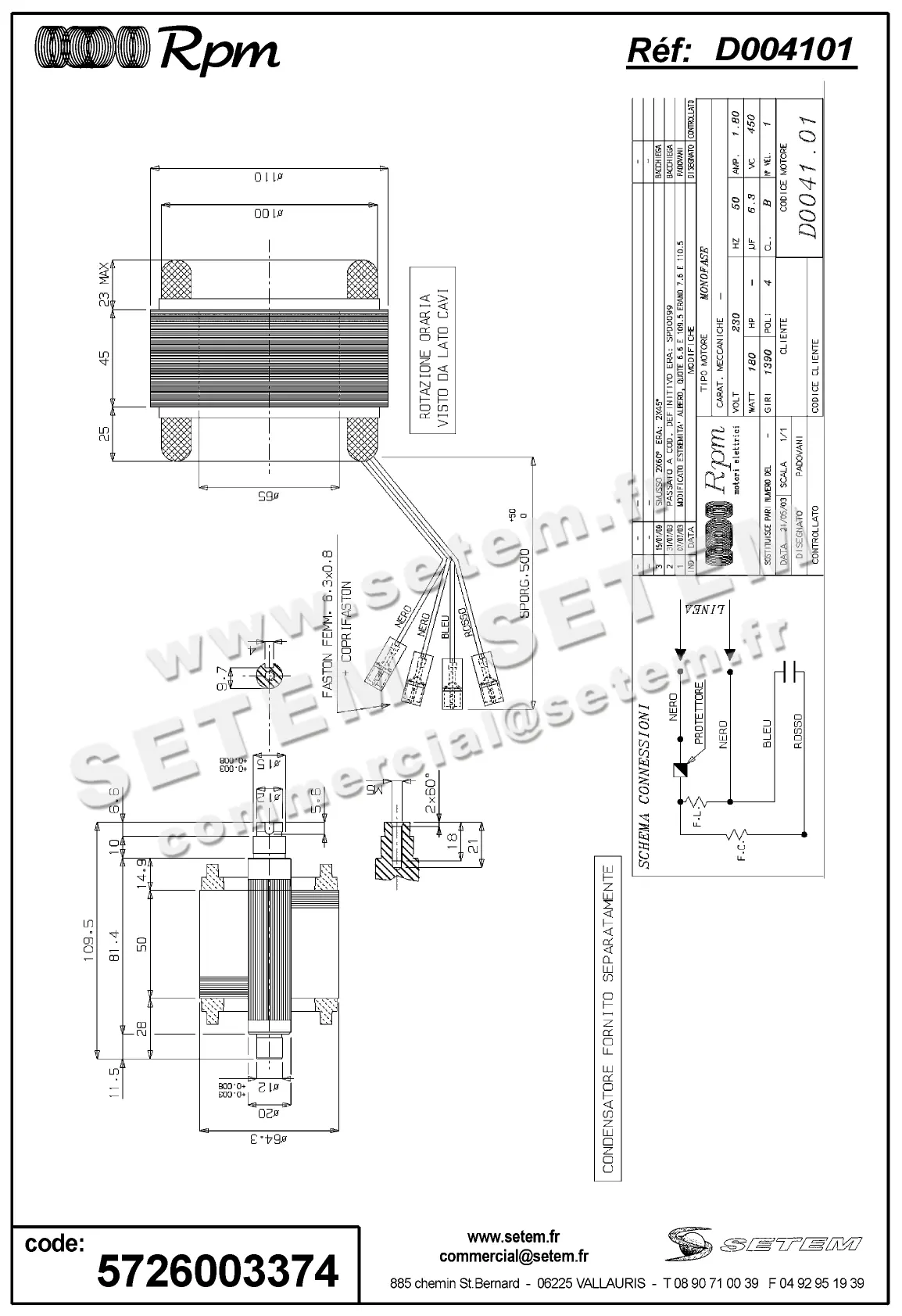 5726003374-MOTEUR RPM D004101