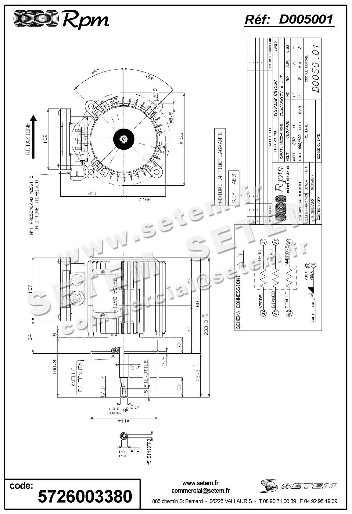 5726003380-MOTEUR RPM D005001