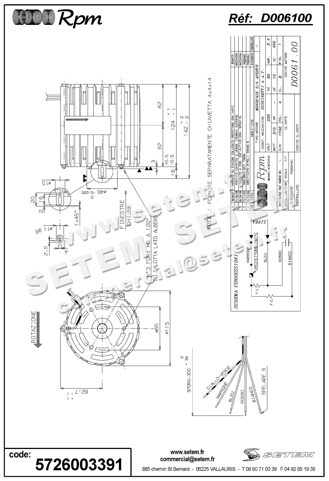 5726003391-MOTEUR RPM D006100